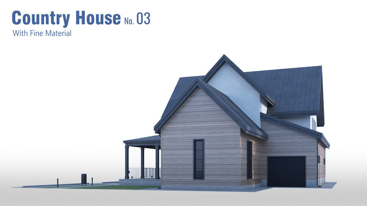 Country House No 03 Low-poly 3D model_20