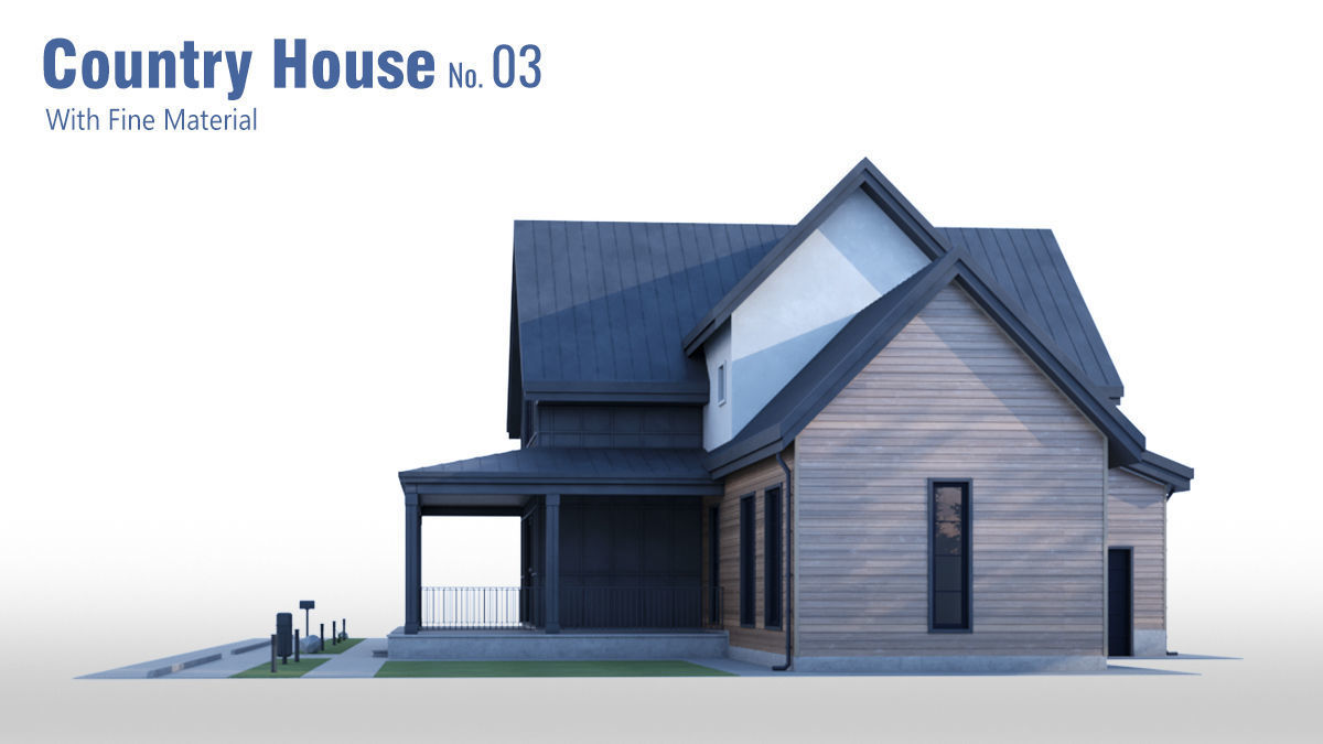 Country House No 03 Low-poly 3D model_22
