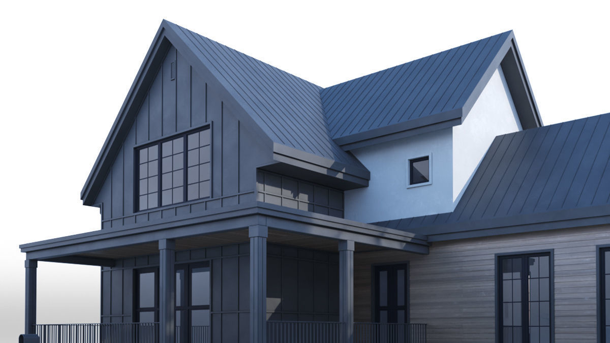 Country House No 03 Low-poly 3D model_29