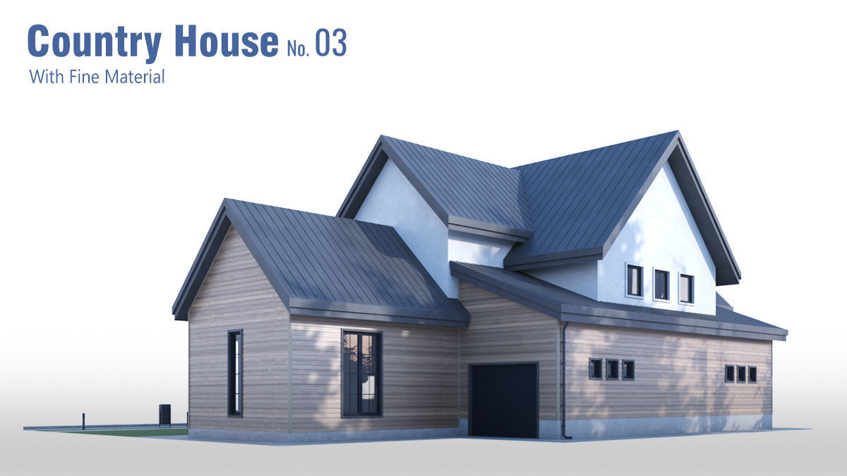 Country House No 03 Low-poly 3D model_18