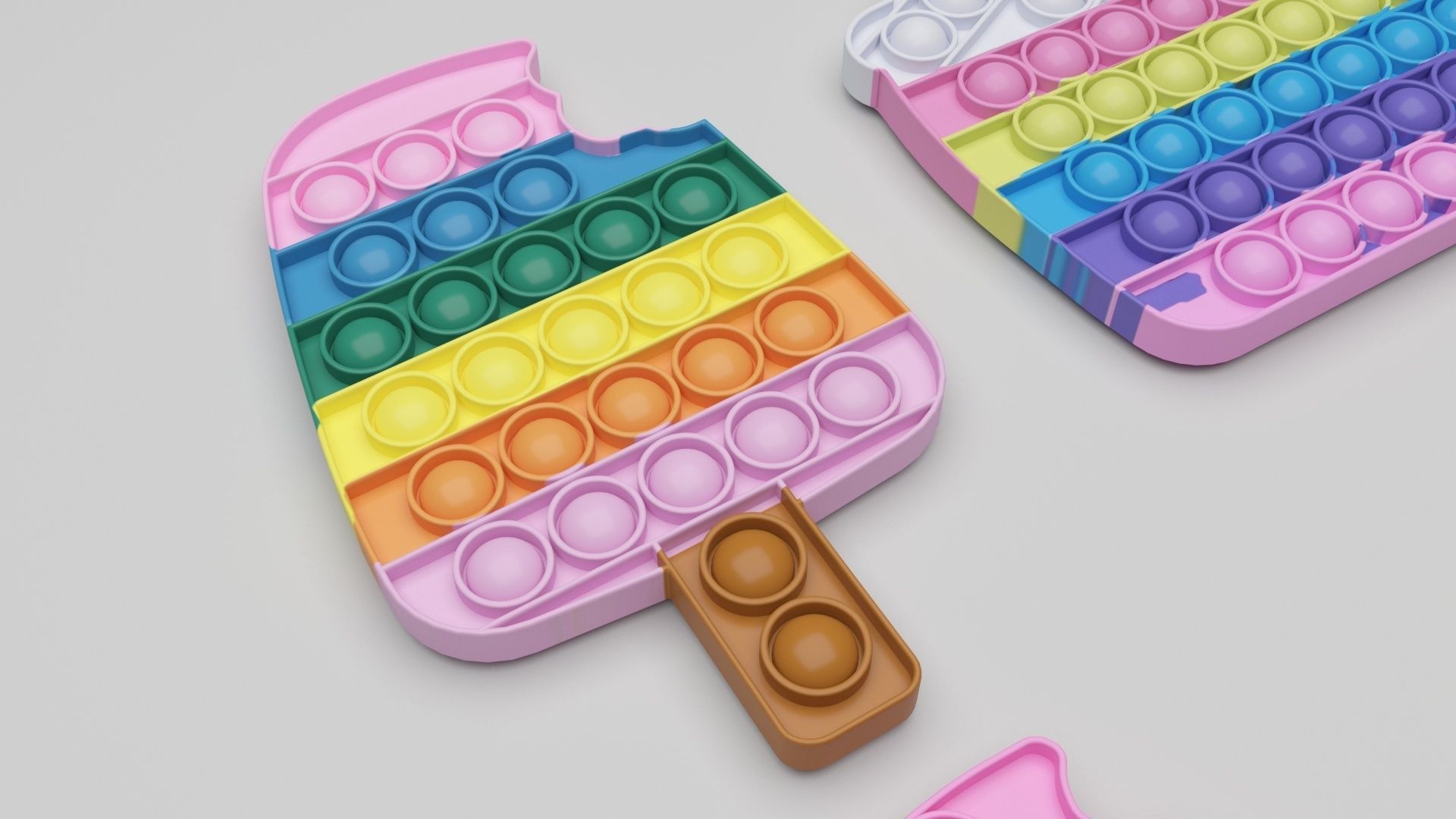 Sweets Pop It Fidget Toys Set 3D model_30