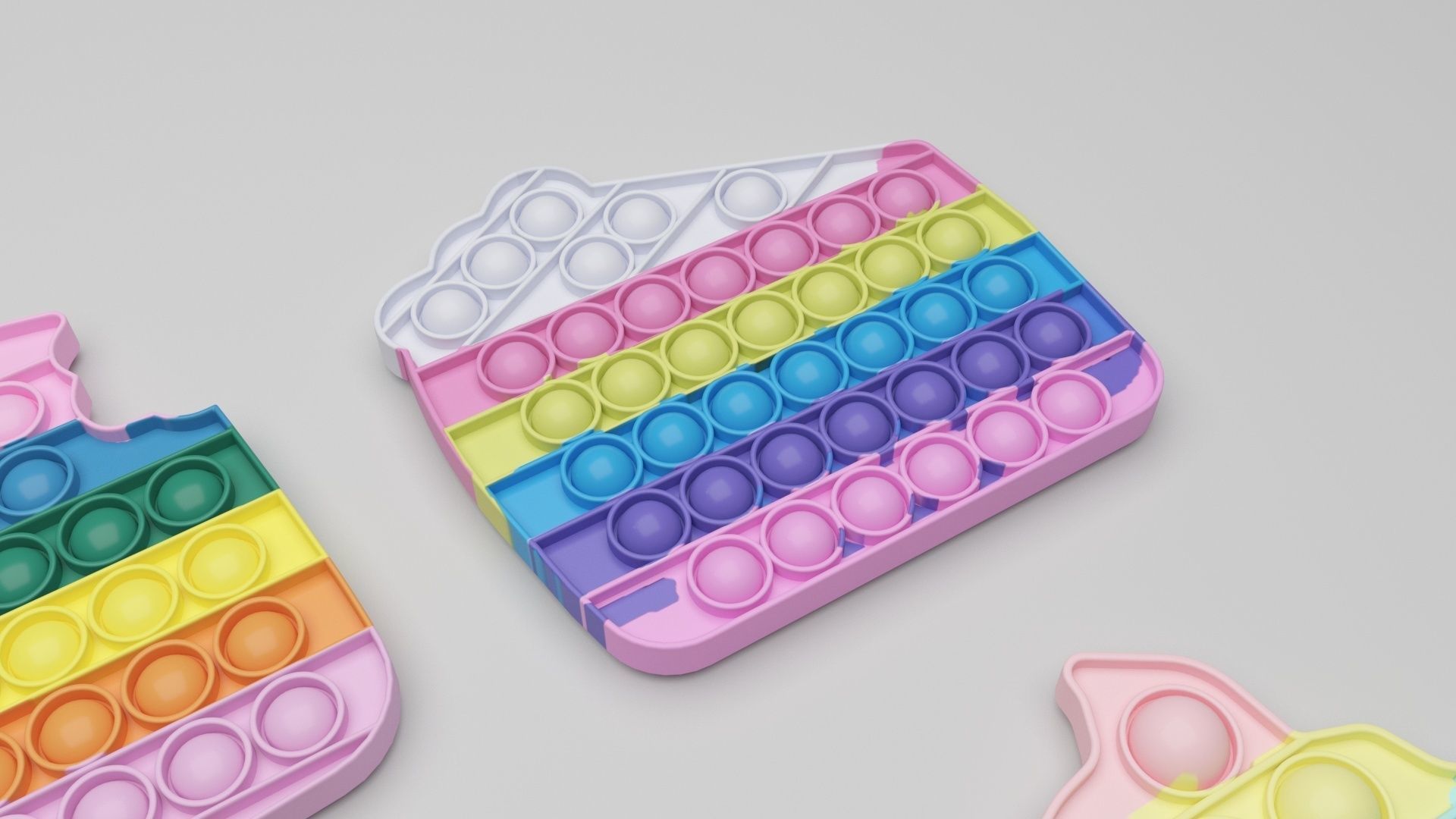 Sweets Pop It Fidget Toys Set 3D model_29