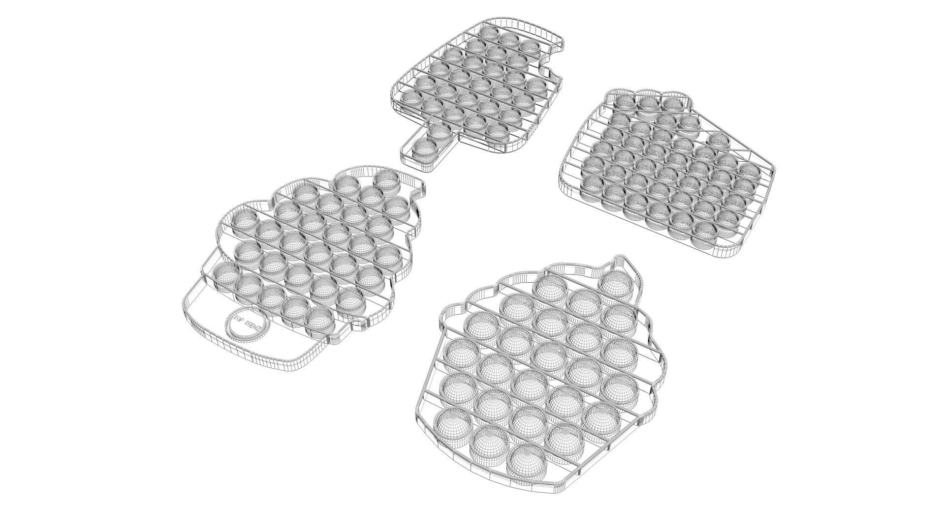 Sweets Pop It Fidget Toys Set 3D model_15