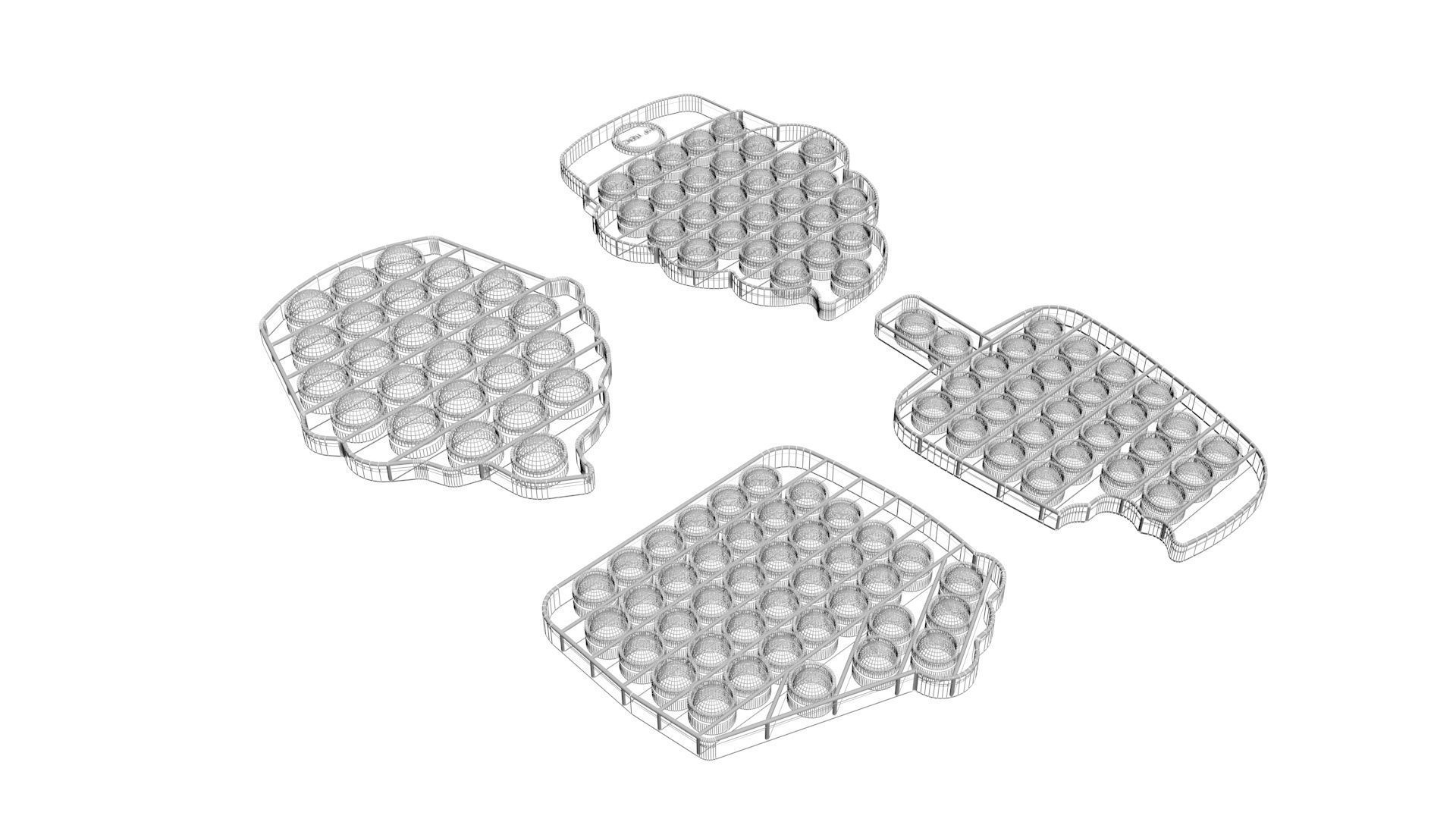 Sweets Pop It Fidget Toys Set 3D model_16