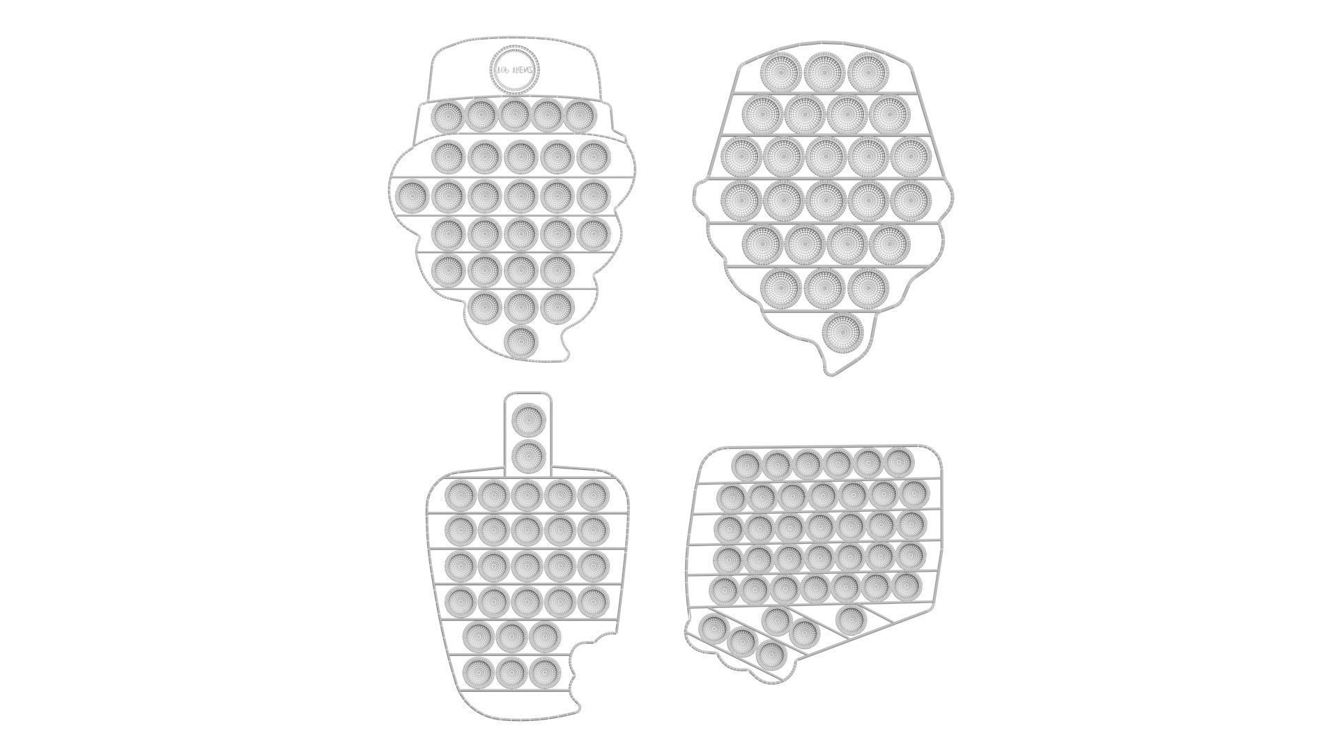 Sweets Pop It Fidget Toys Set 3D model_24