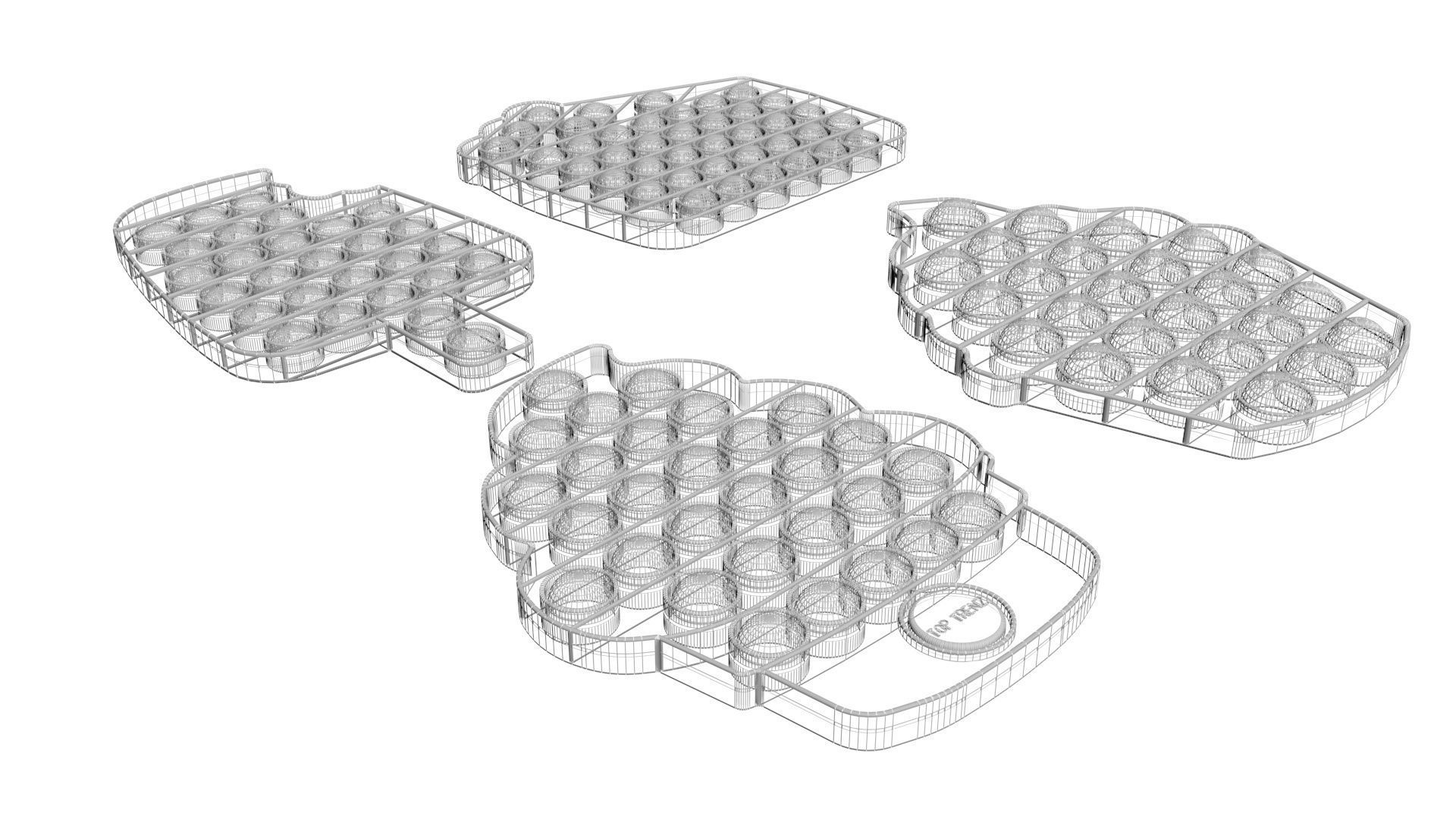 Sweets Pop It Fidget Toys Set 3D model_14