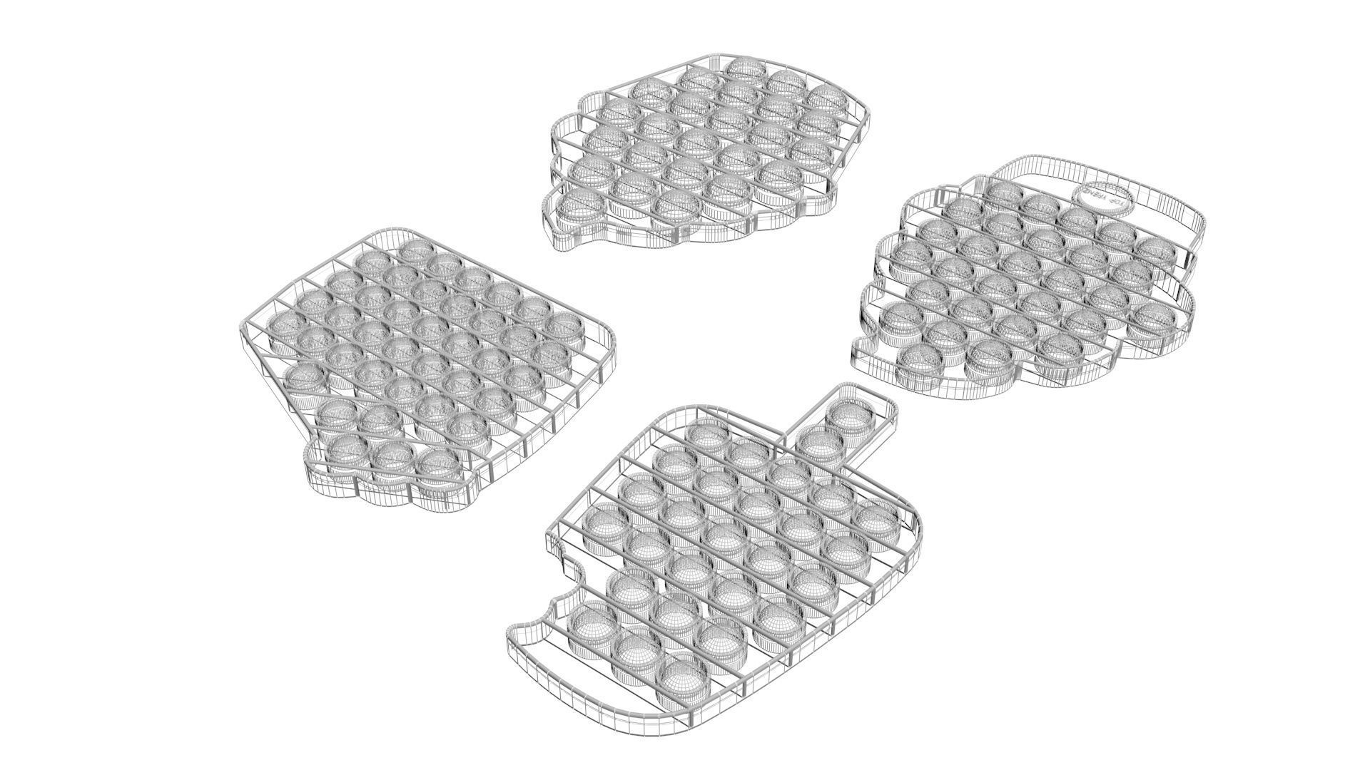 Sweets Pop It Fidget Toys Set 3D model_17