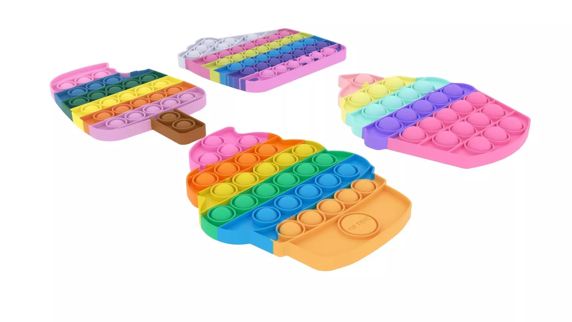 Sweets Pop It Fidget Toys Set 3D model_0