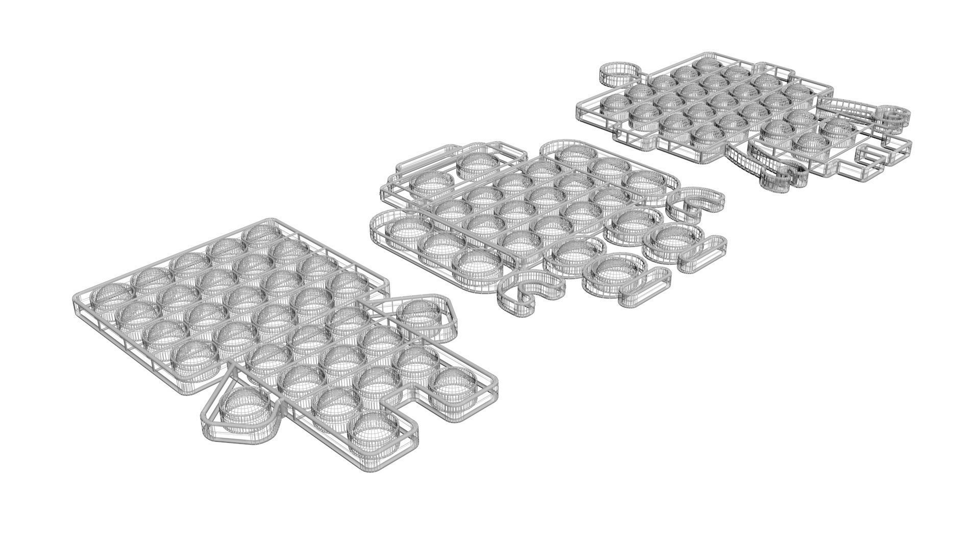 Robot Pop It Fidget Toys Set 3D model_15