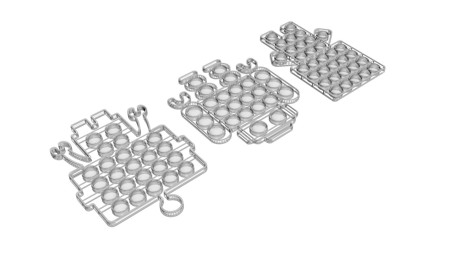 Robot Pop It Fidget Toys Set 3D model_17