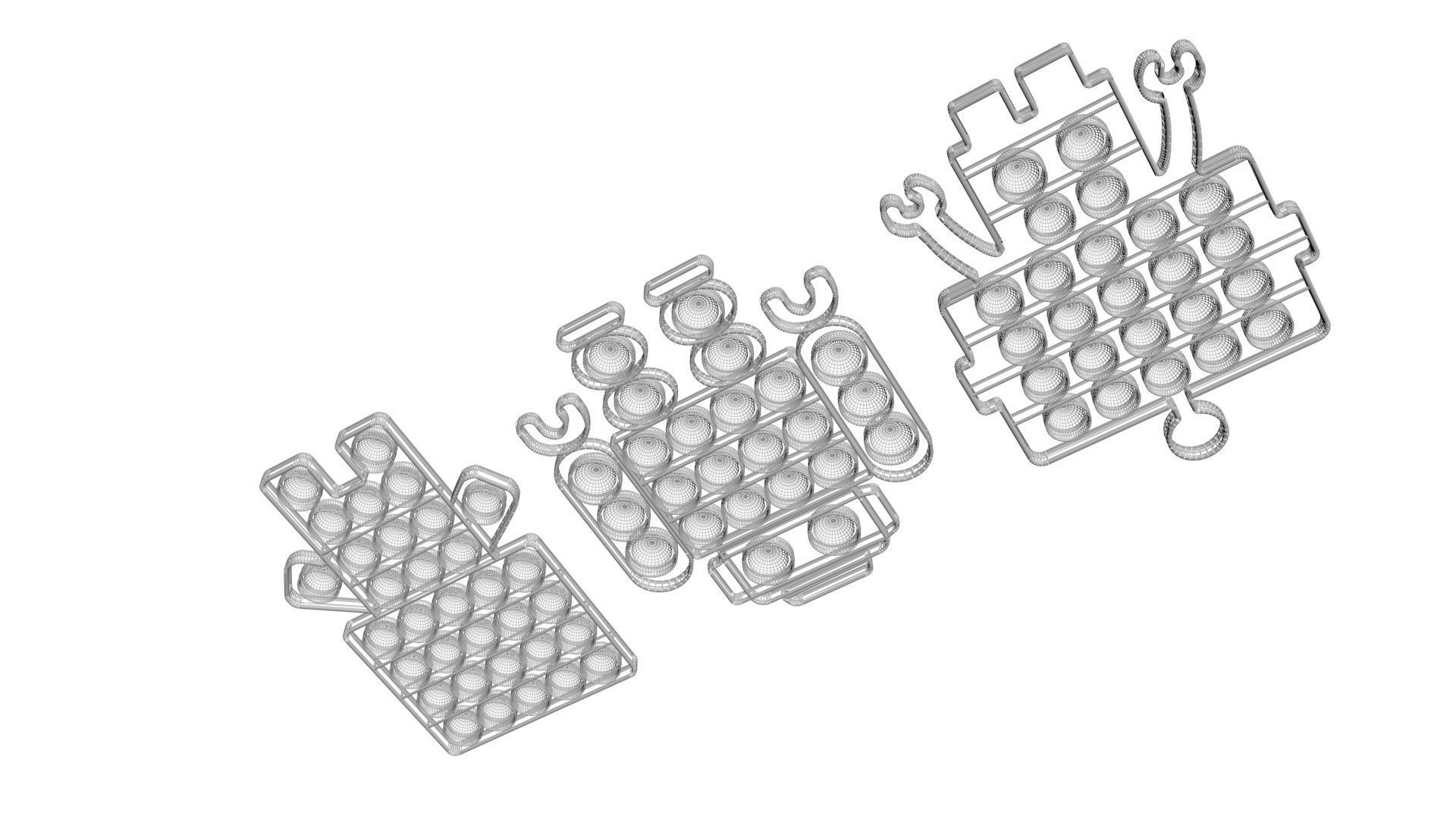 Robot Pop It Fidget Toys Set 3D model_20