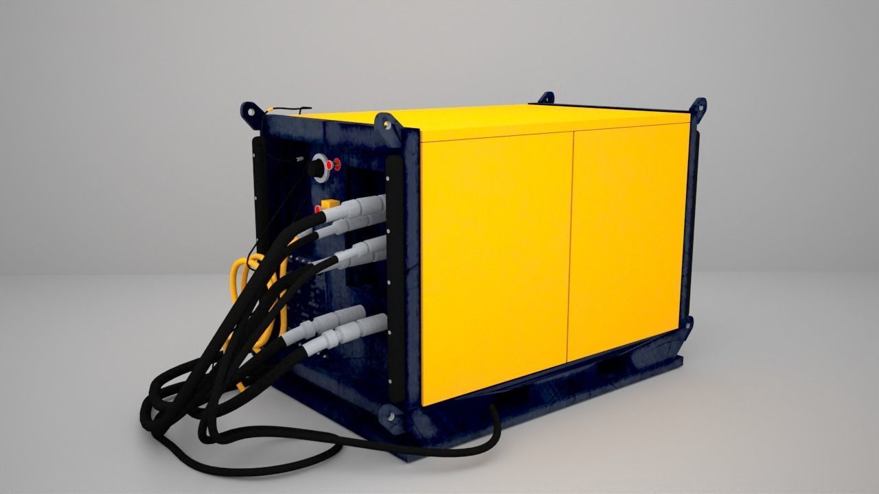 Atlas-Robbins electric generator with hoses 3D model_2