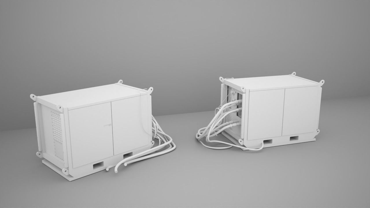 Atlas-Robbins electric generator with hoses 3D model_3