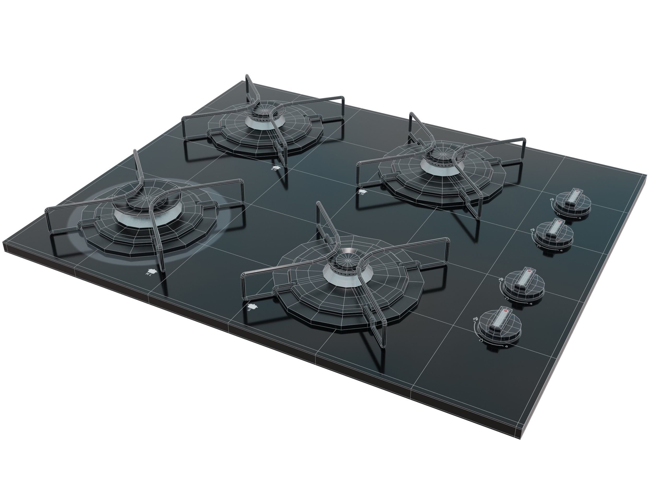 Cooktop Consul Replica  Low-poly 3D model_3