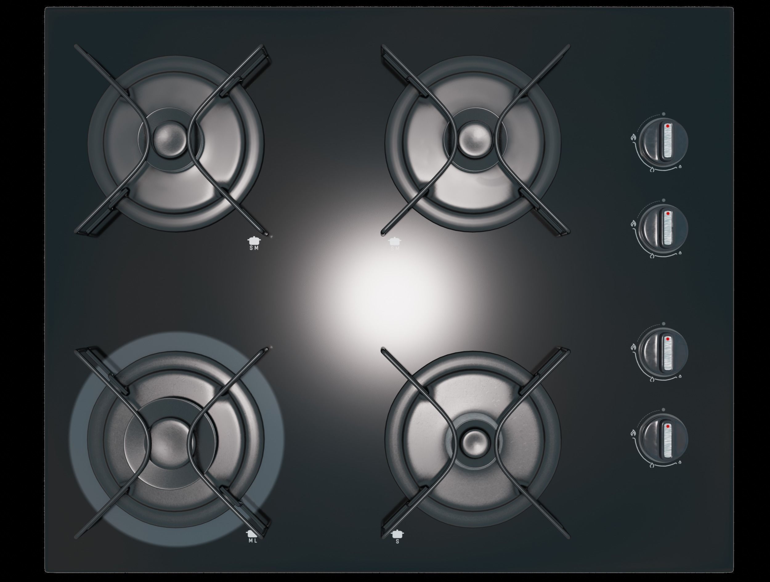 Cooktop Consul Replica  Low-poly 3D model_1