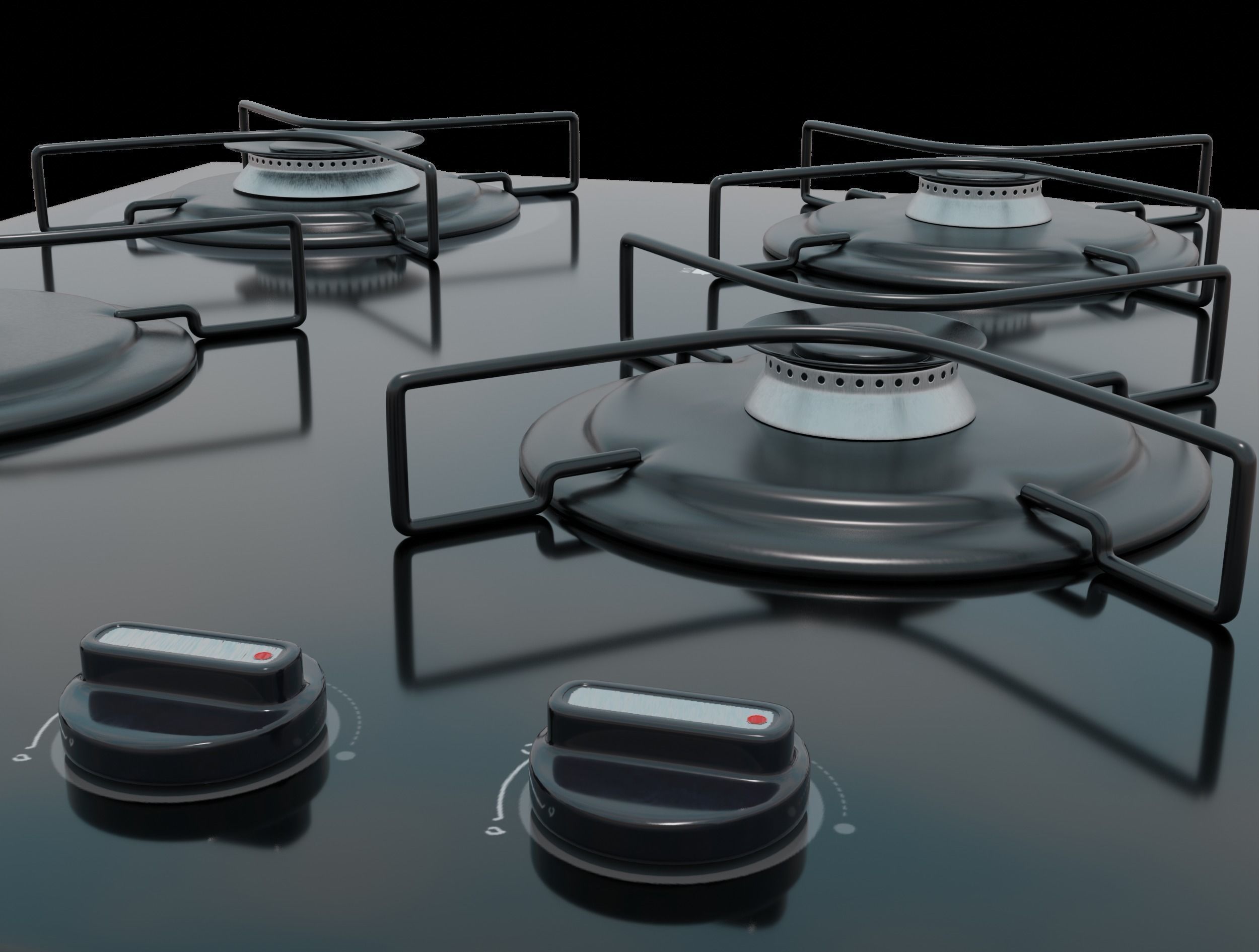 Cooktop Consul Replica  Low-poly 3D model_2