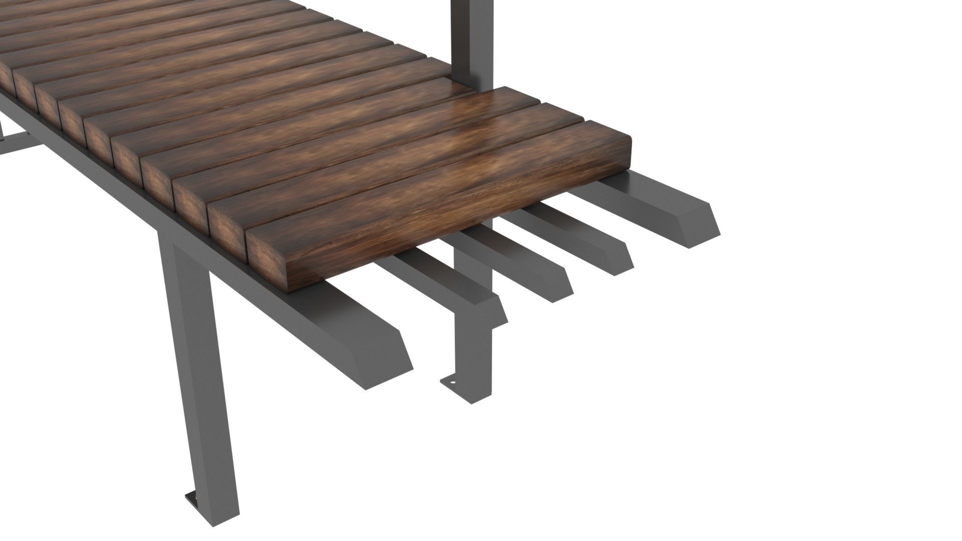 Bench 3D model_6