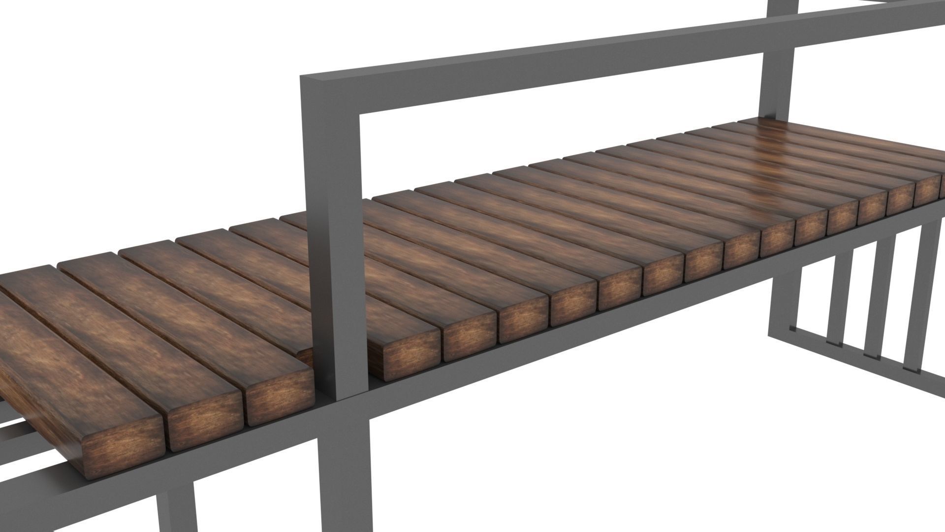 Bench 3D model_7