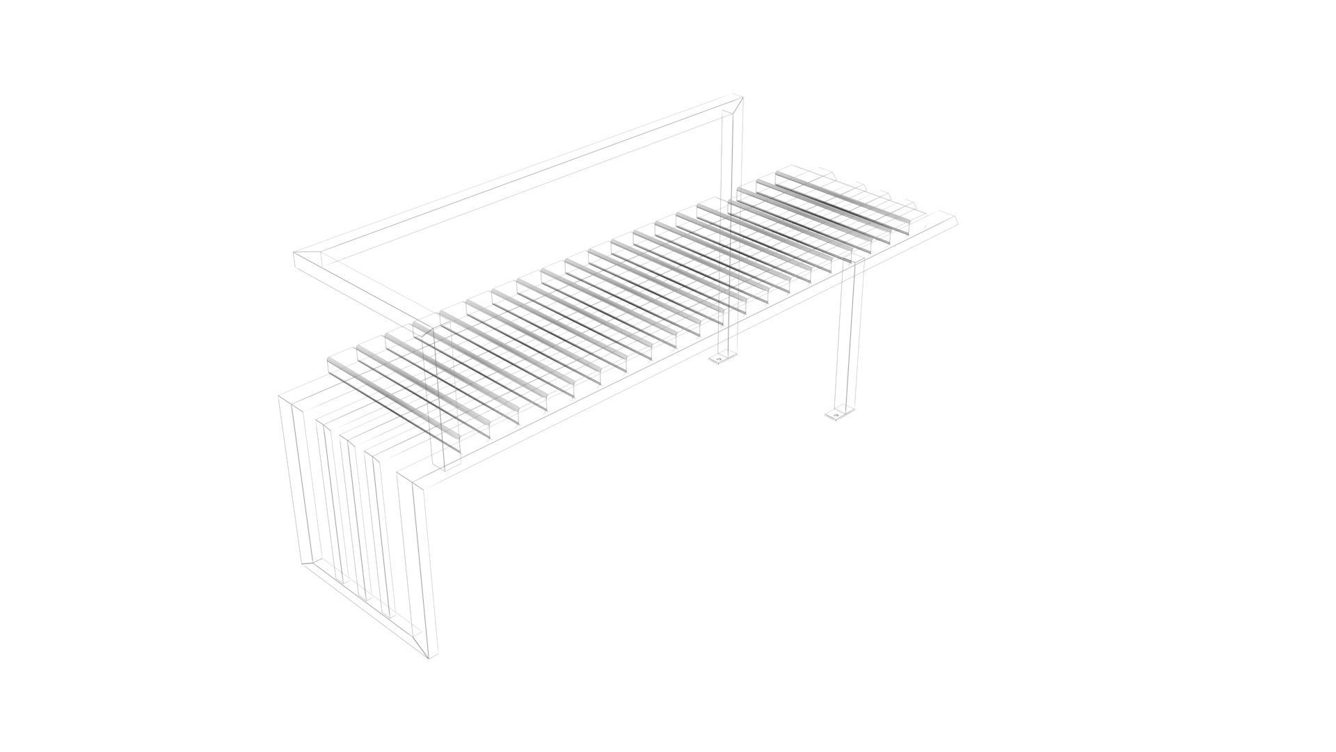 Bench 3D model_11