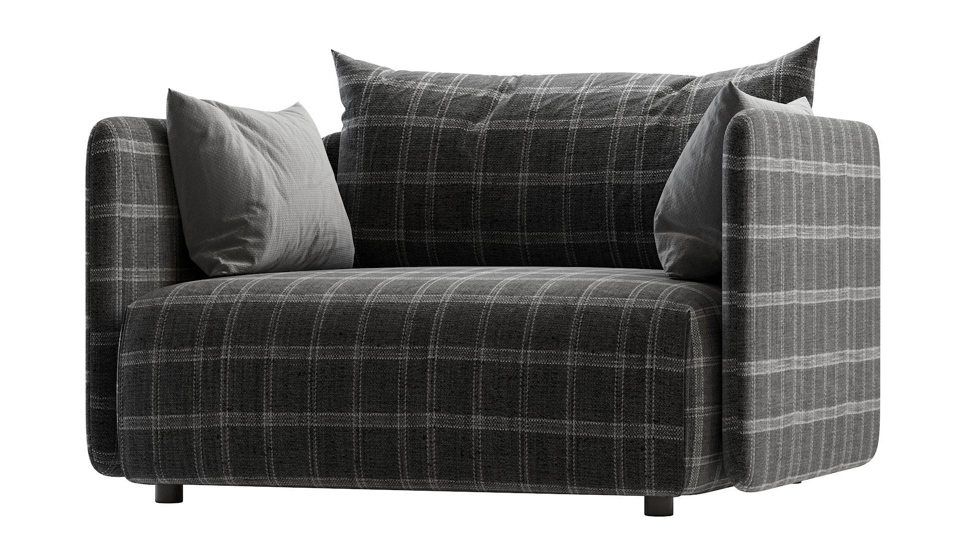 Offset Armchair 3D model_16