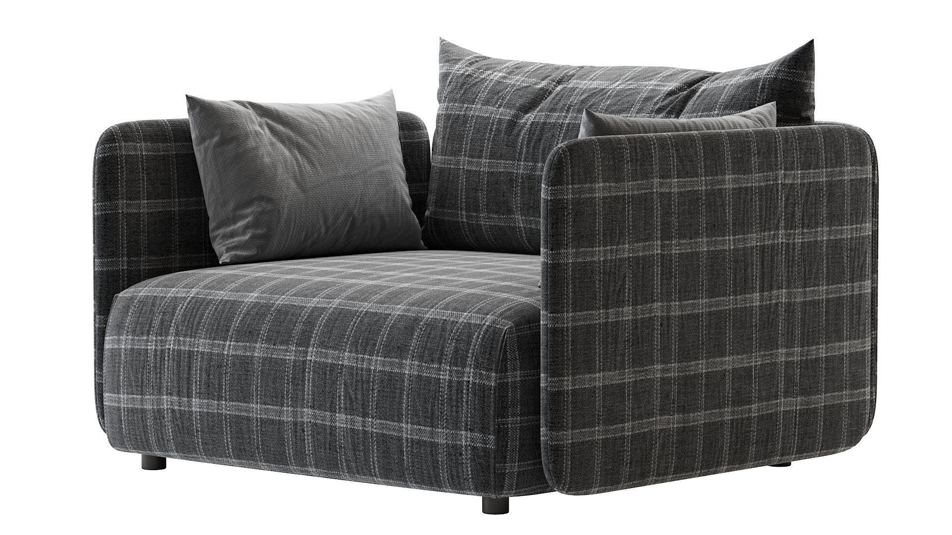 Offset Armchair 3D model_1