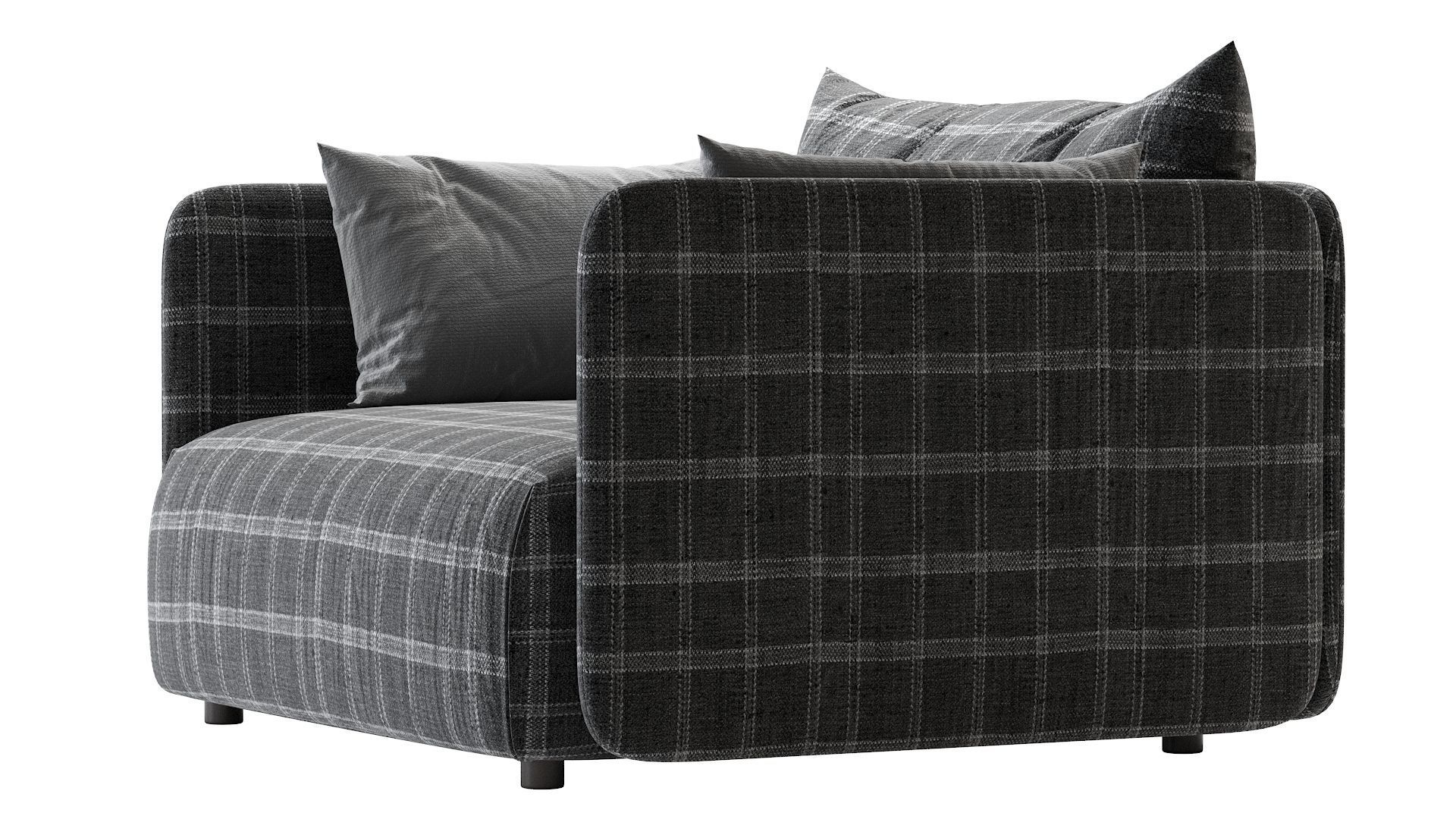 Offset Armchair 3D model_2