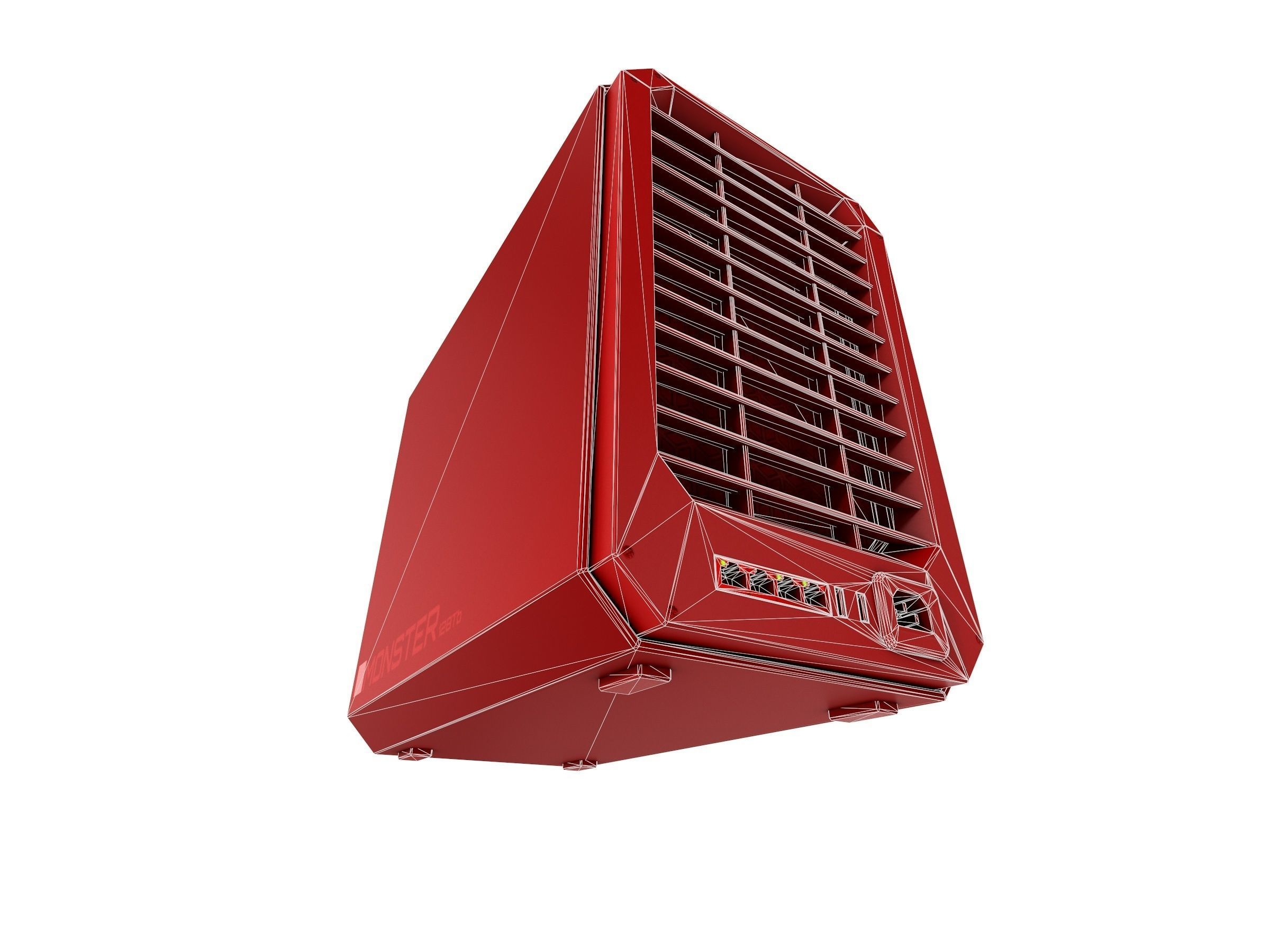 Scifi Network Atached Storage server Low-poly 3D model_9