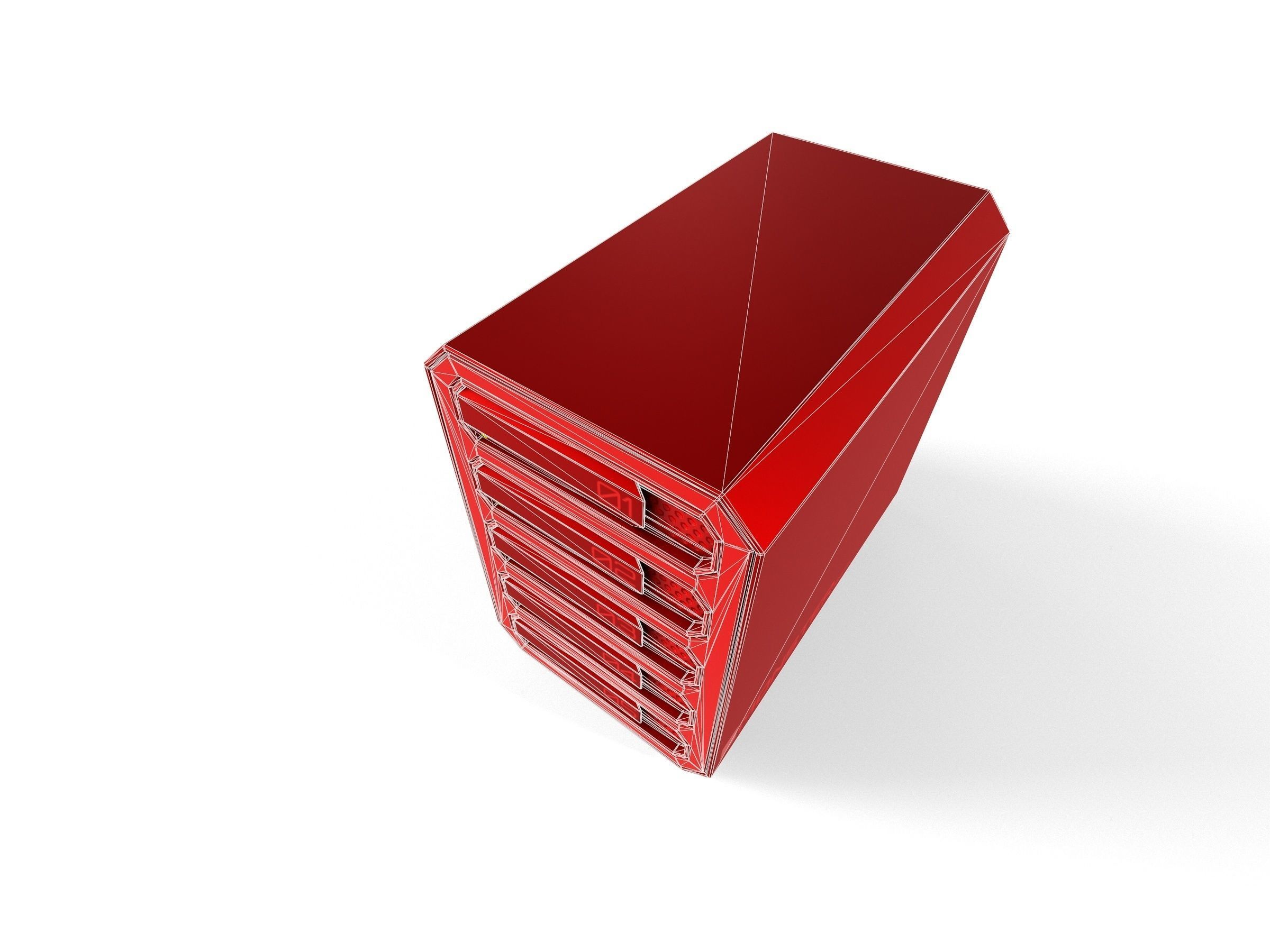 Scifi Network Atached Storage server Low-poly 3D model_10