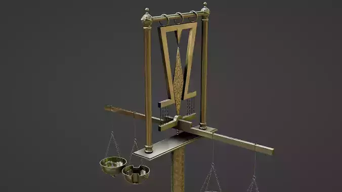 Scales balance scale with two pots