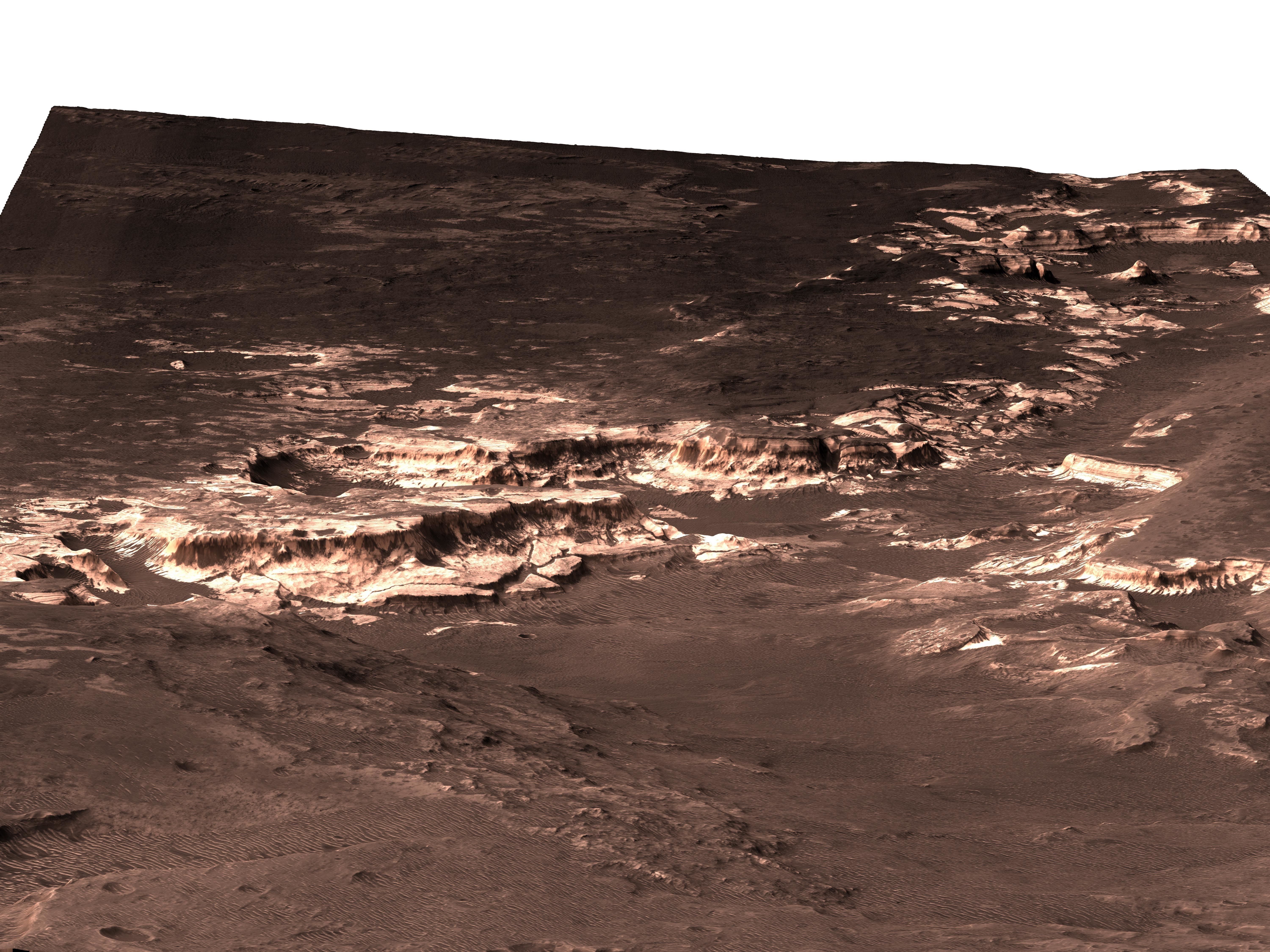 MARS VR - Fan Surfaces in West Holden Crater 3D model_3