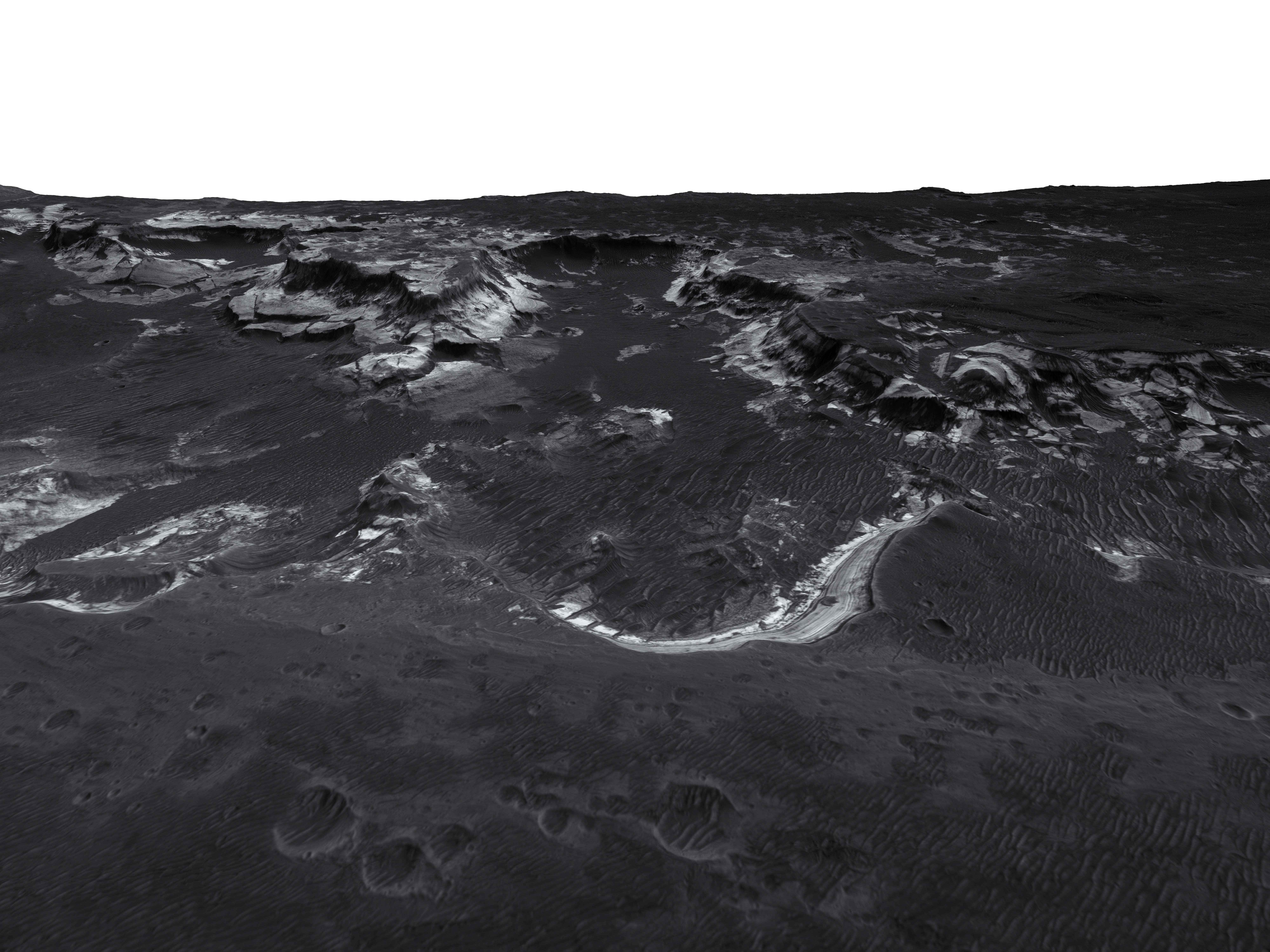 MARS VR - Fan Surfaces in West Holden Crater 3D model_1