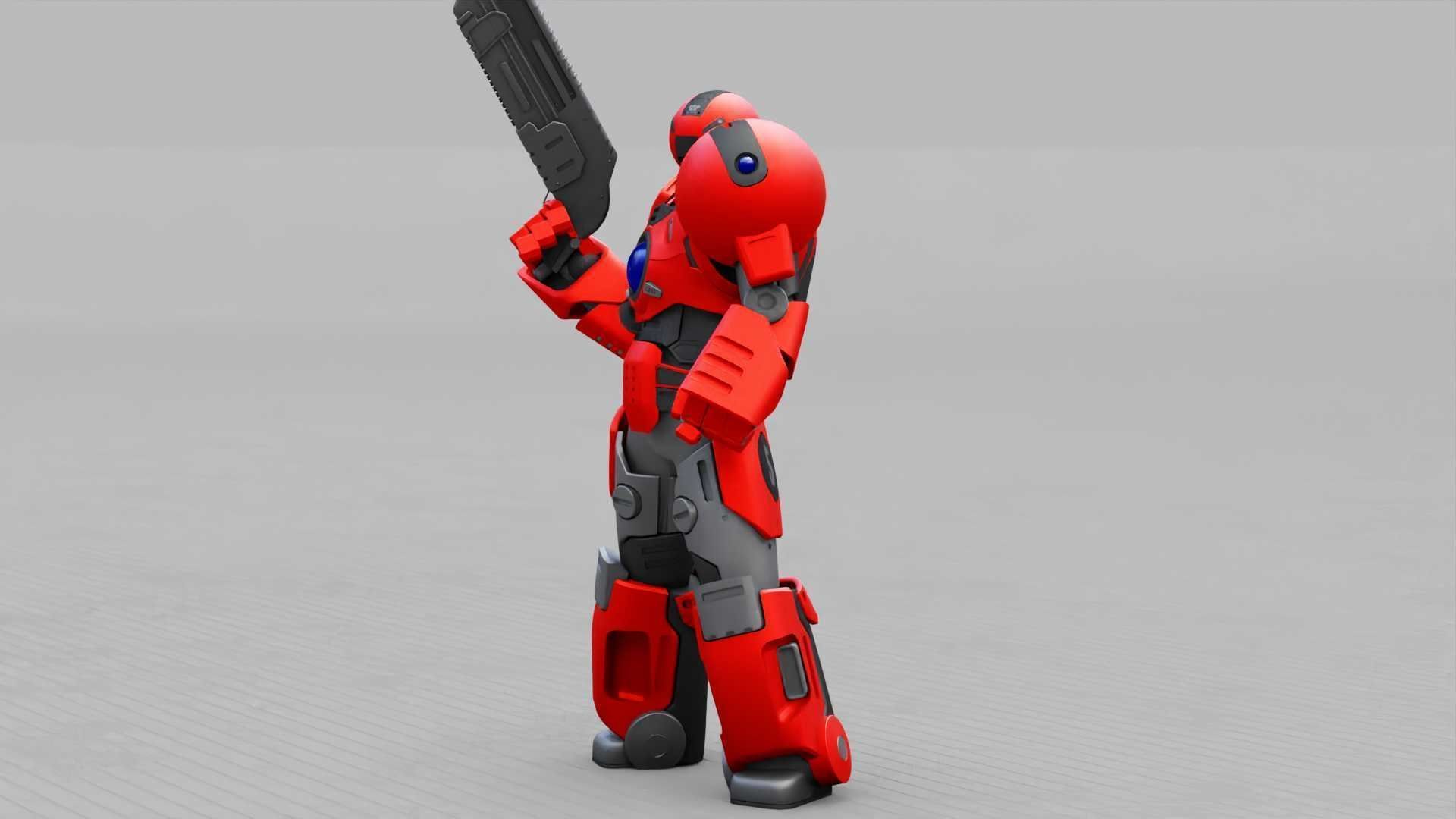 EXOSKELETON SOLDIER TROMOS RIGGED 3D model_19