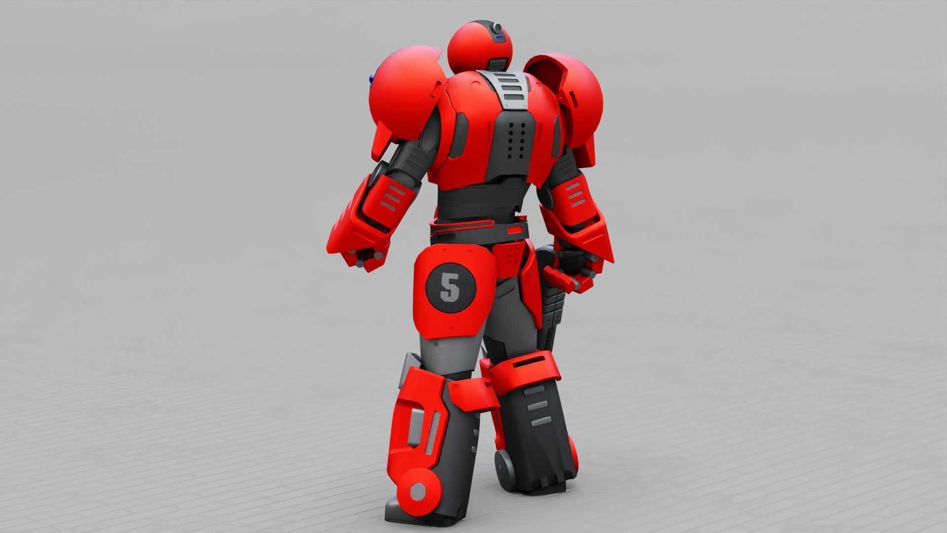 EXOSKELETON SOLDIER TROMOS RIGGED 3D model_8