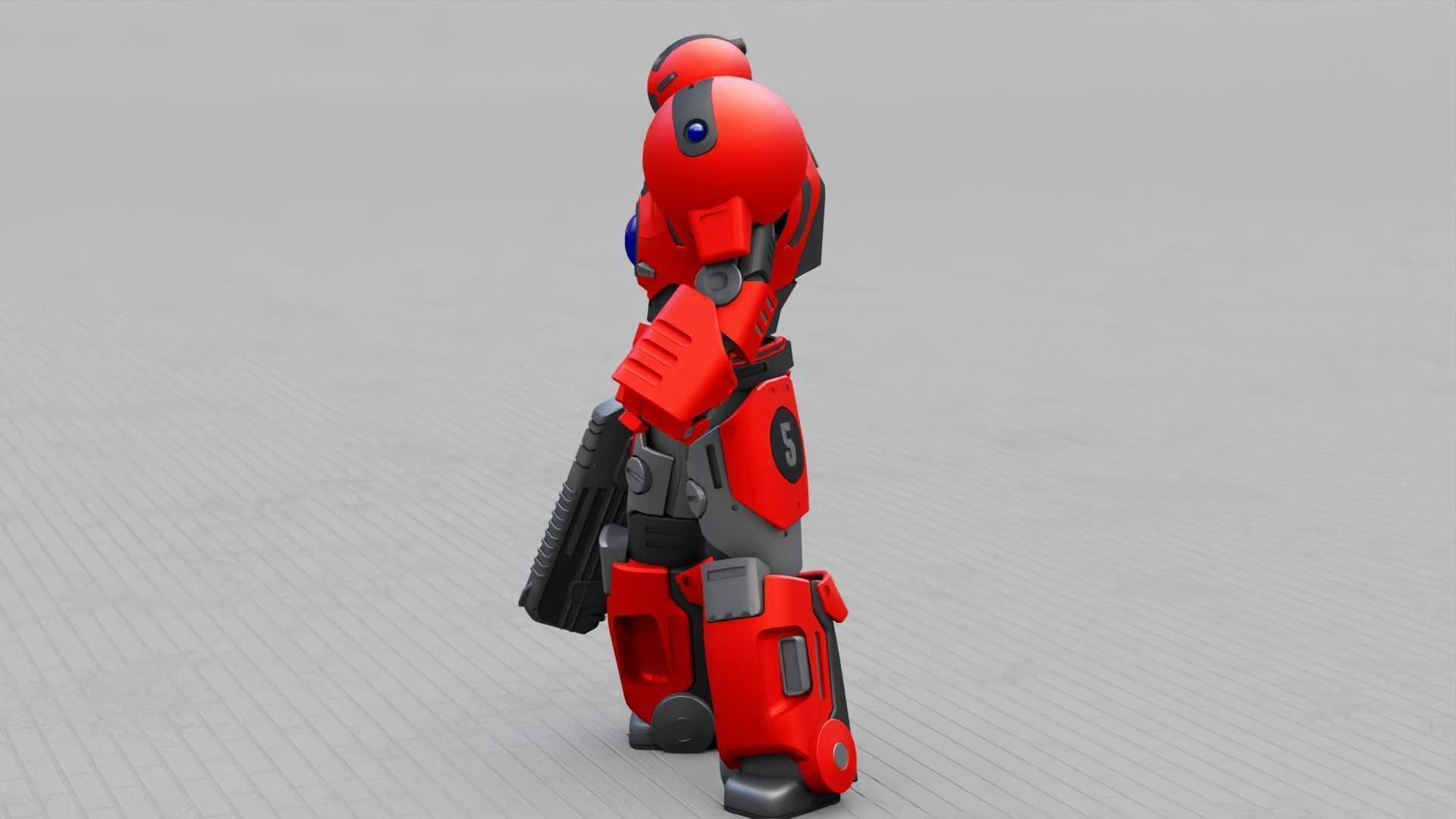 EXOSKELETON SOLDIER TROMOS RIGGED 3D model_5