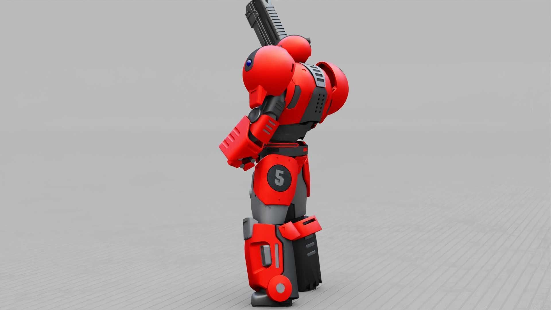 EXOSKELETON SOLDIER TROMOS RIGGED 3D model_20