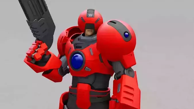 EXOSKELETON SOLDIER TROMOS RIGGED 3D model