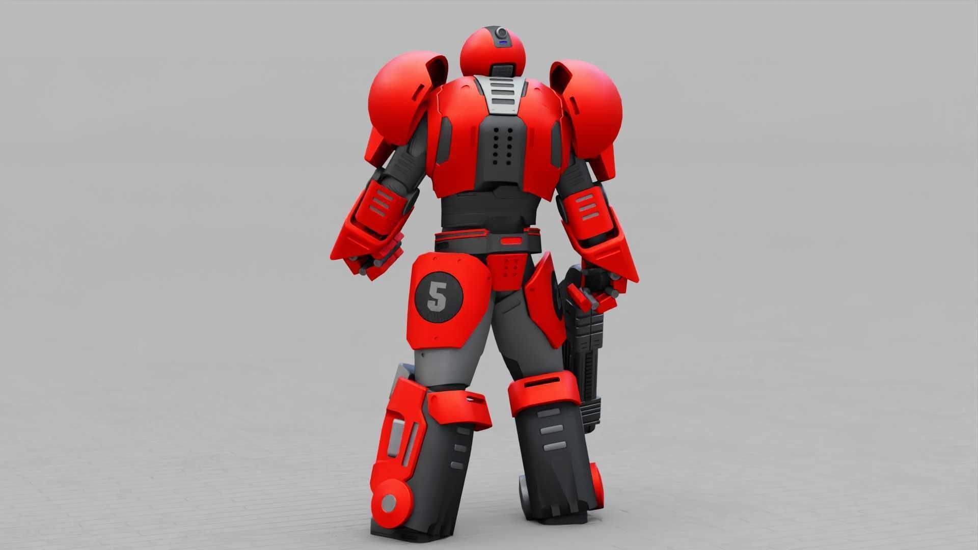 EXOSKELETON SOLDIER TROMOS RIGGED 3D model_9