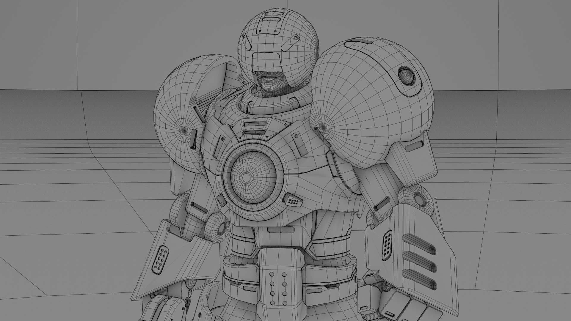 EXOSKELETON SOLDIER TROMOS RIGGED 3D model_41