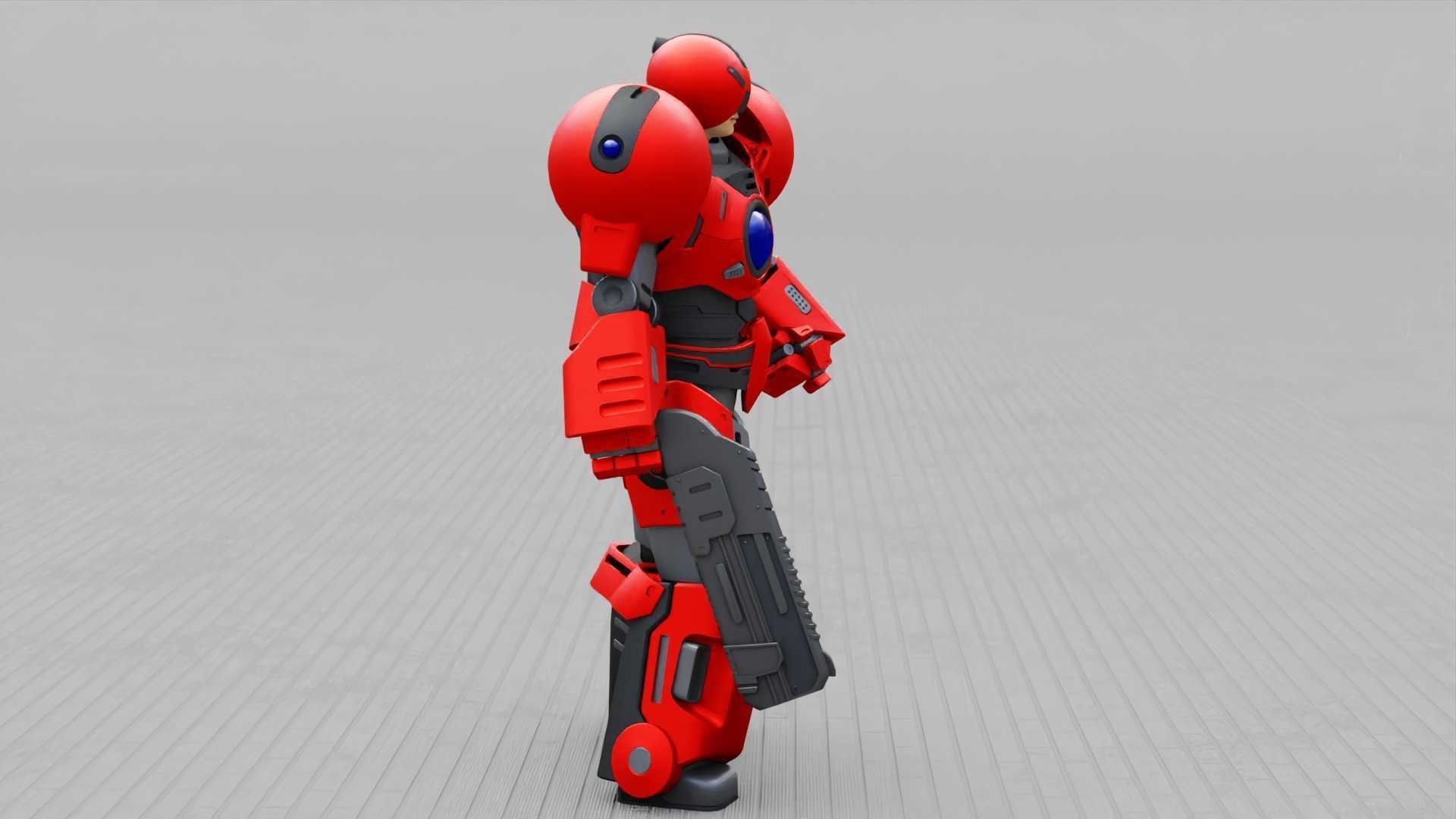 EXOSKELETON SOLDIER TROMOS RIGGED 3D model_13