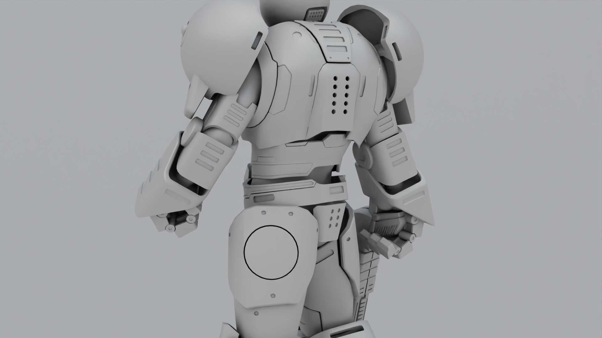 EXOSKELETON SOLDIER TROMOS RIGGED 3D model_38