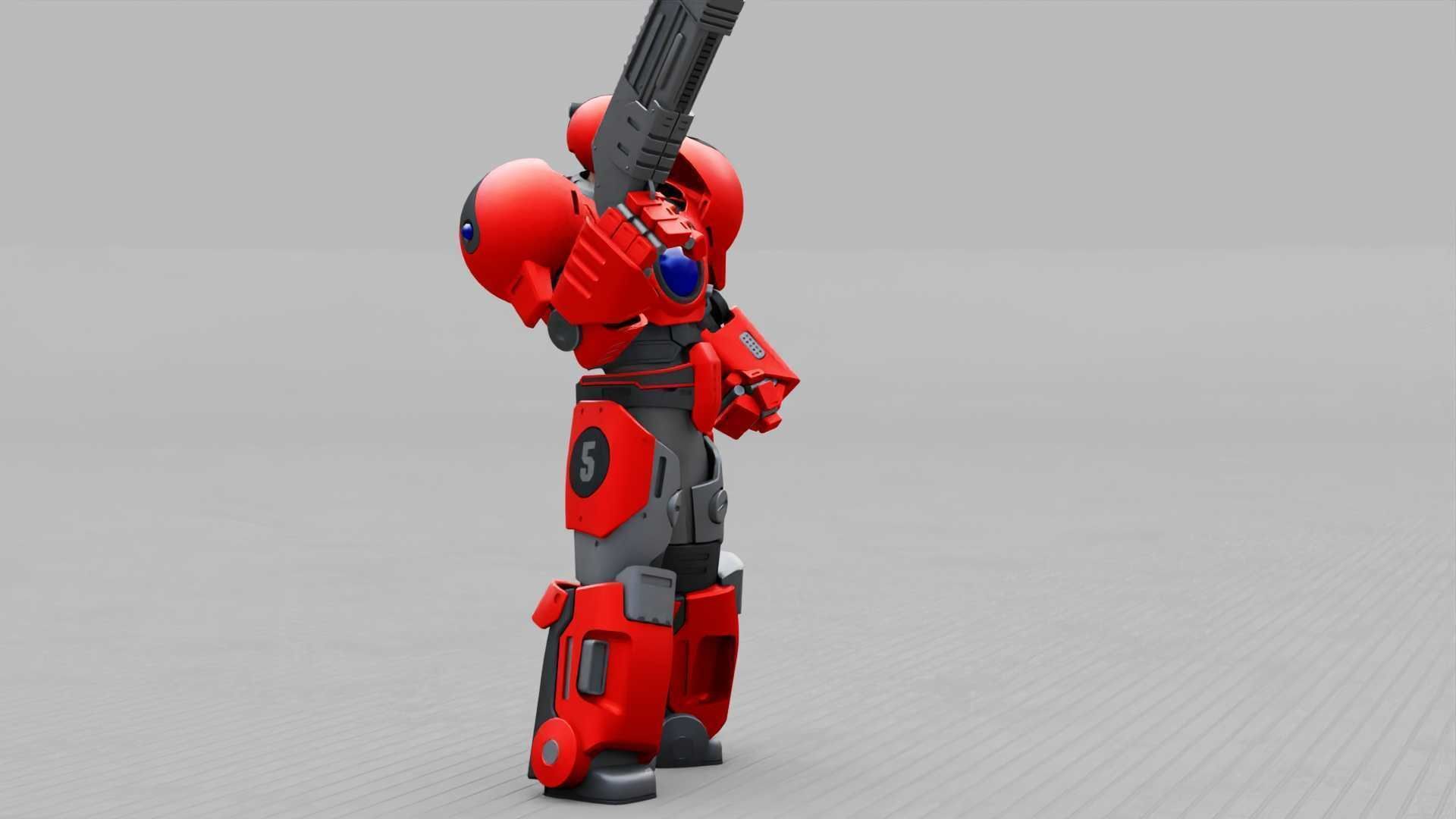 EXOSKELETON SOLDIER TROMOS RIGGED 3D model_24