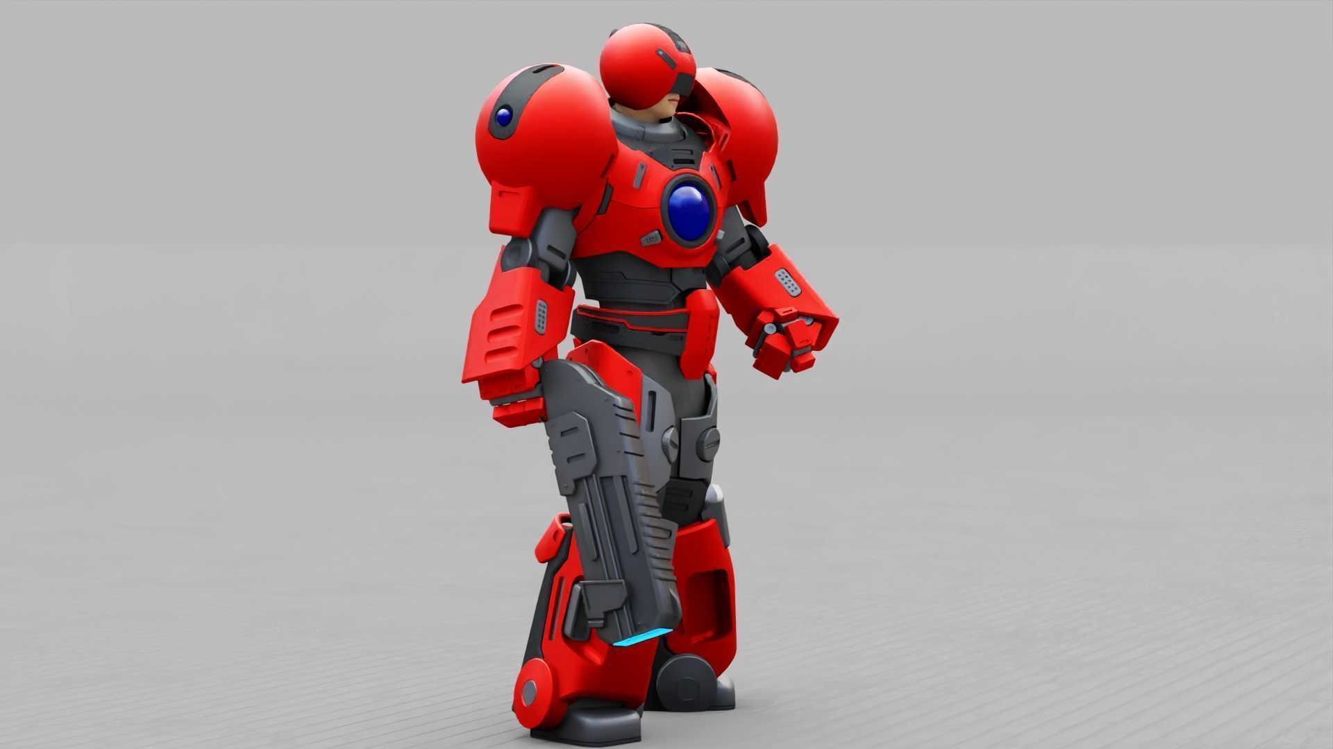 EXOSKELETON SOLDIER TROMOS RIGGED 3D model_14