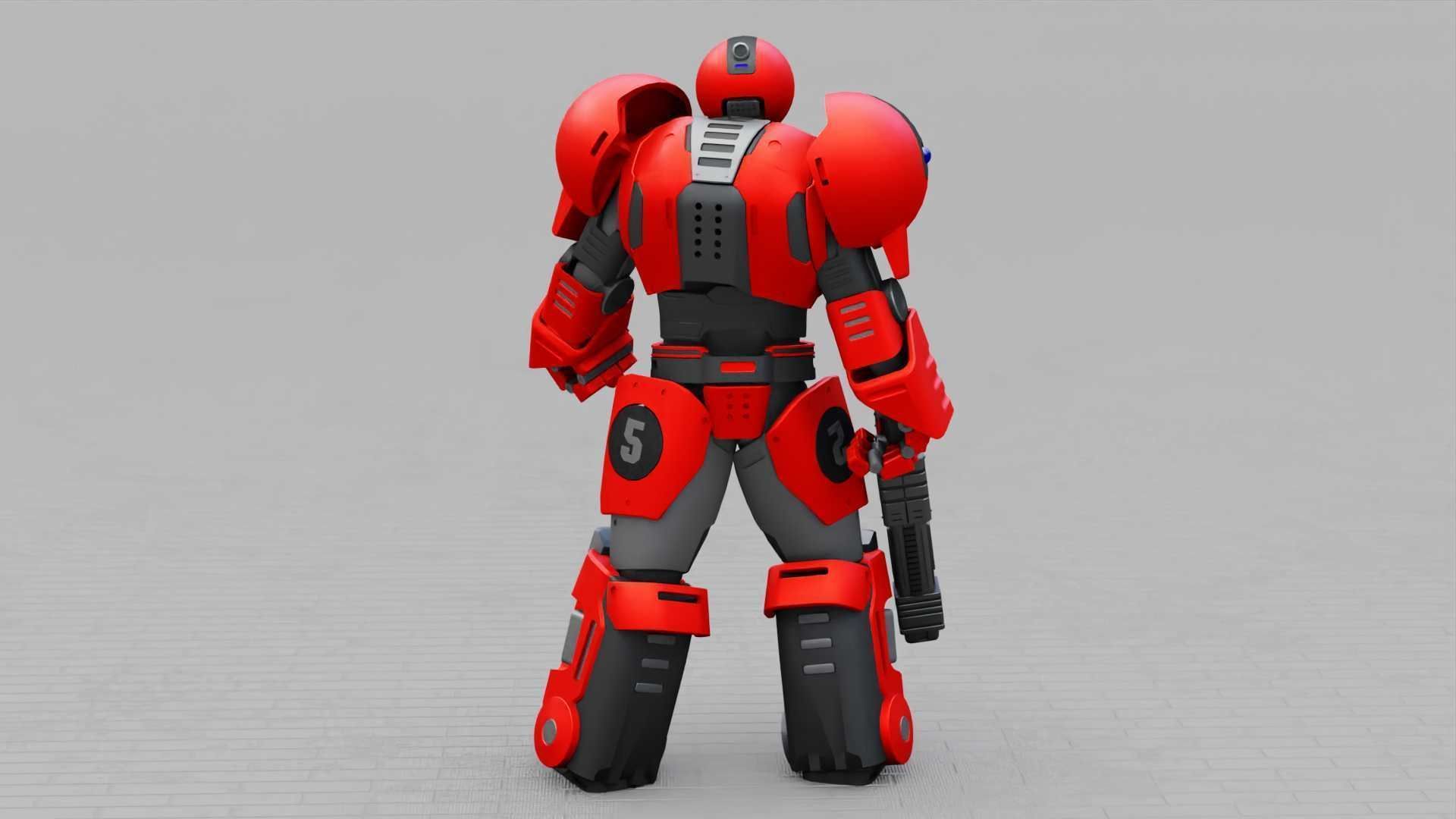 EXOSKELETON SOLDIER TROMOS RIGGED 3D model_10