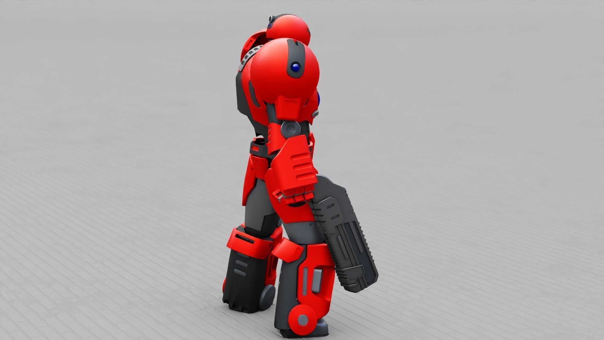 EXOSKELETON SOLDIER TROMOS RIGGED 3D model_12