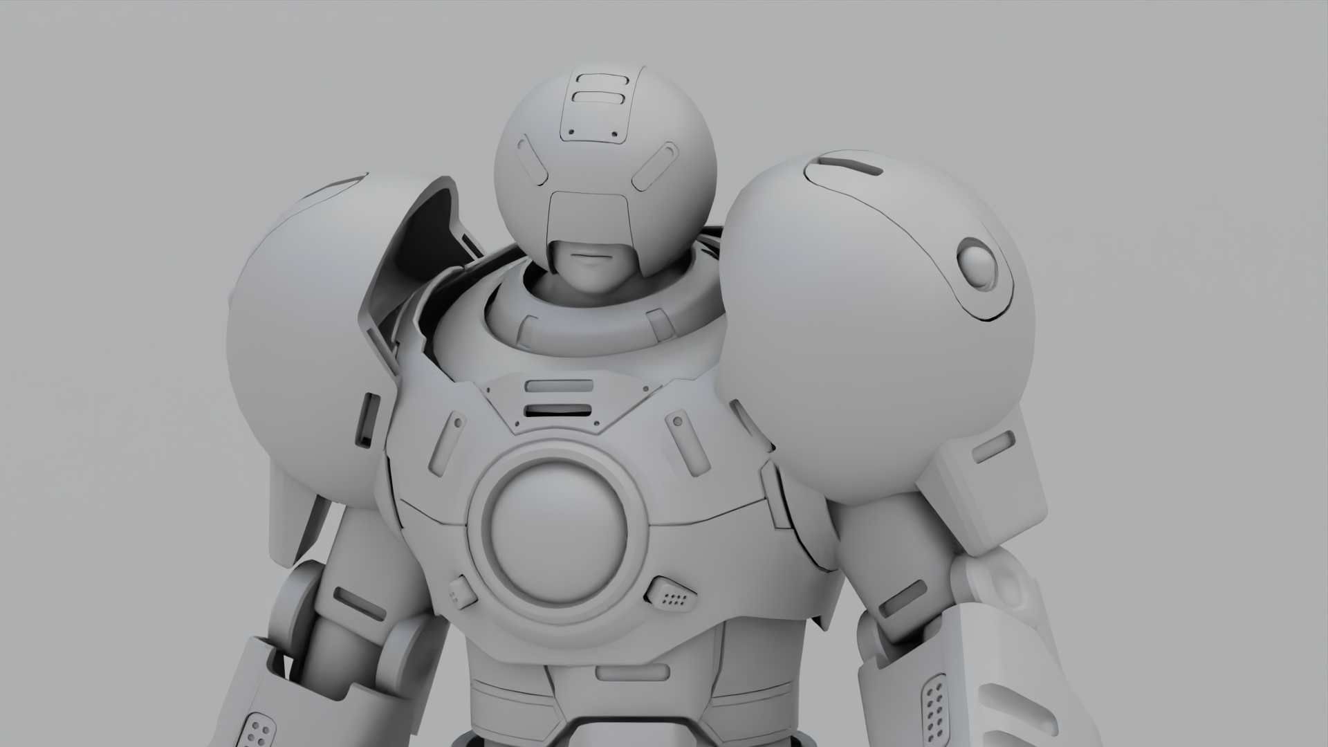 EXOSKELETON SOLDIER TROMOS RIGGED 3D model_35