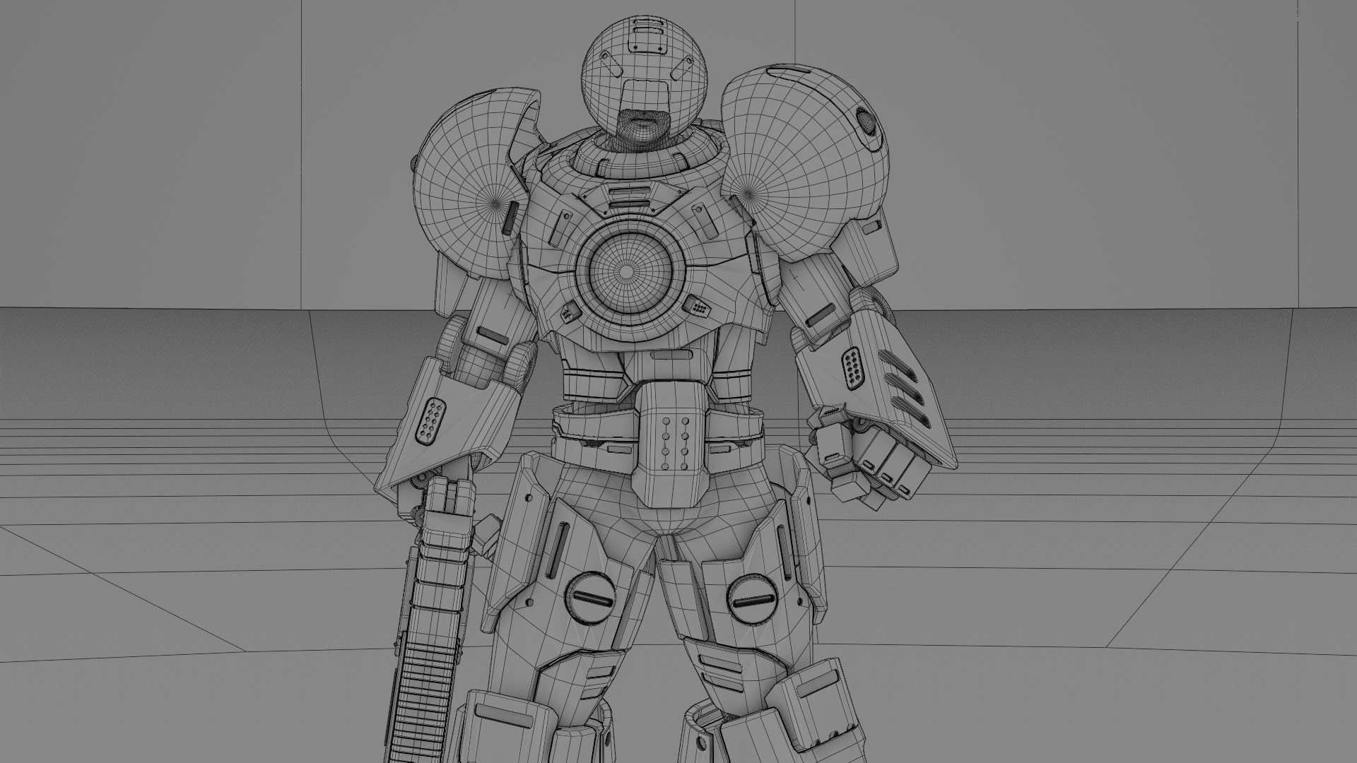 EXOSKELETON SOLDIER TROMOS RIGGED 3D model_40