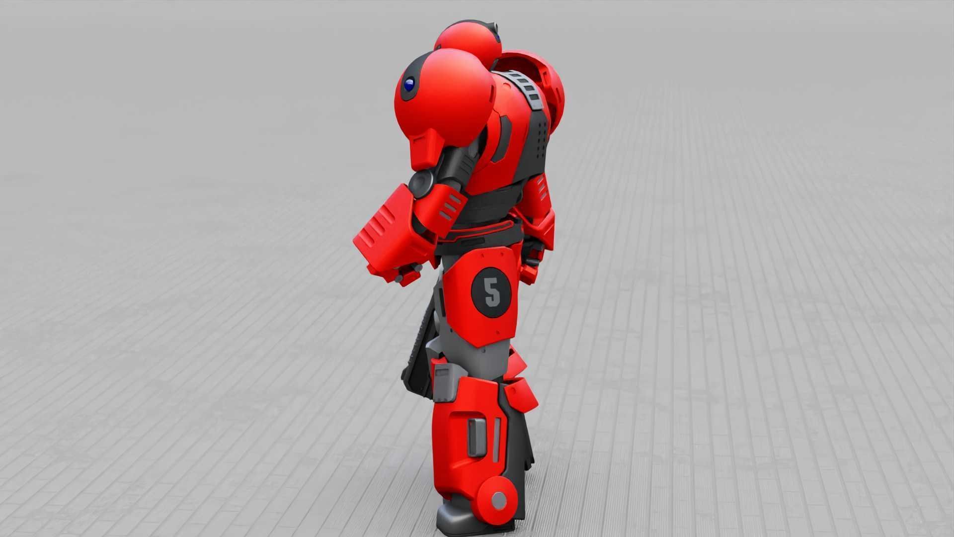 EXOSKELETON SOLDIER TROMOS RIGGED 3D model_6