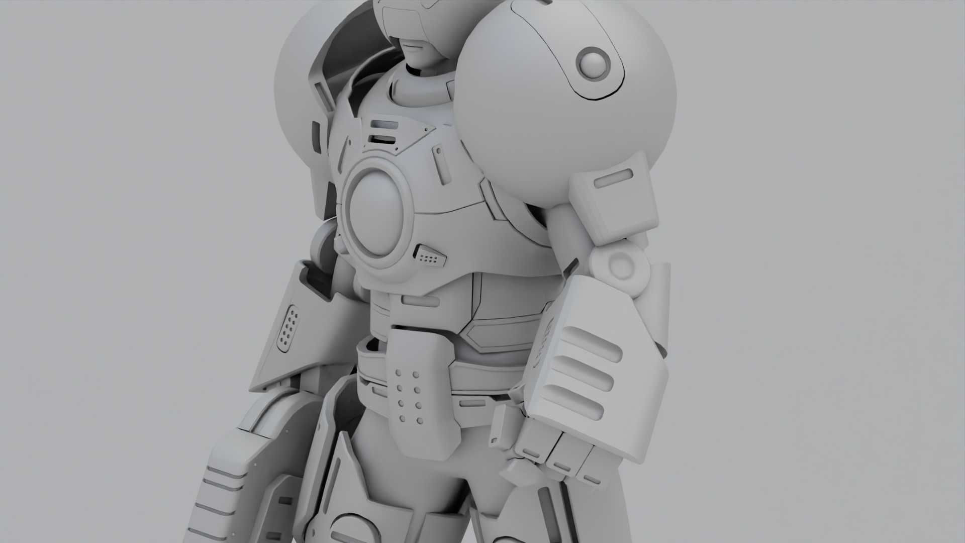 EXOSKELETON SOLDIER TROMOS RIGGED 3D model_36