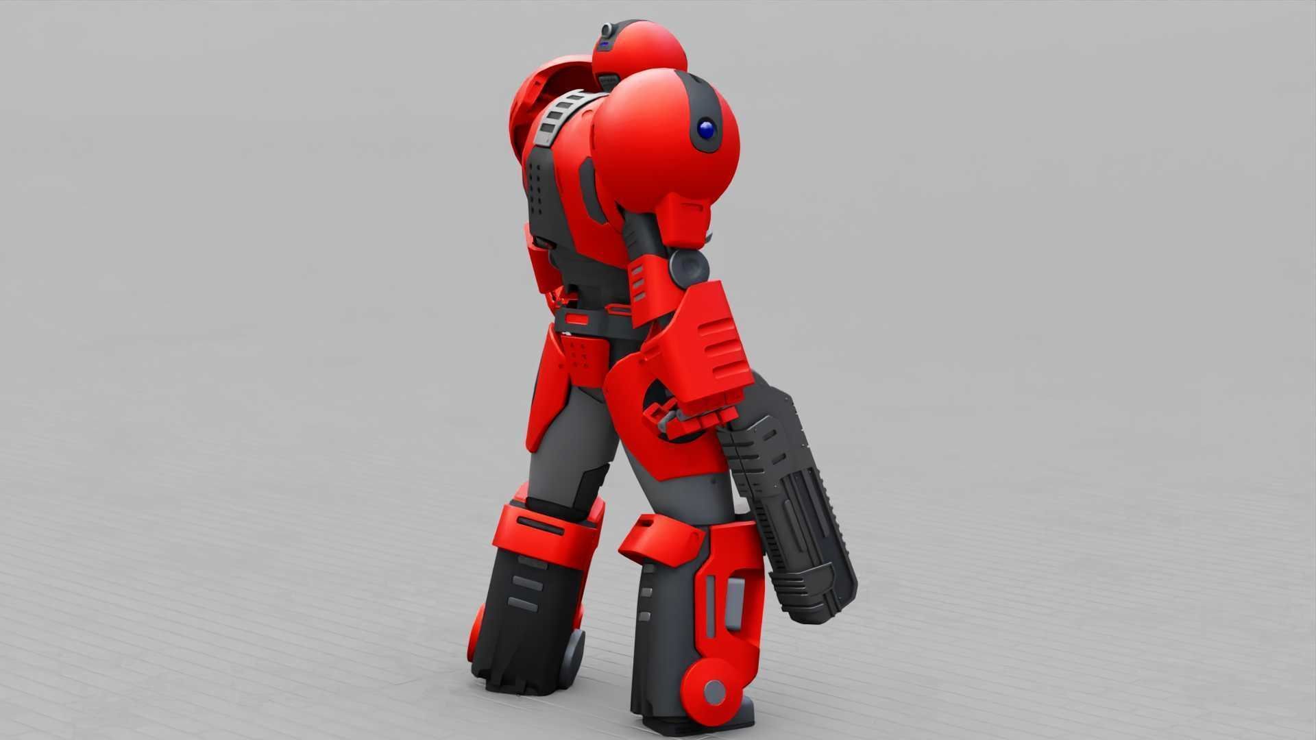 EXOSKELETON SOLDIER TROMOS RIGGED 3D model_11