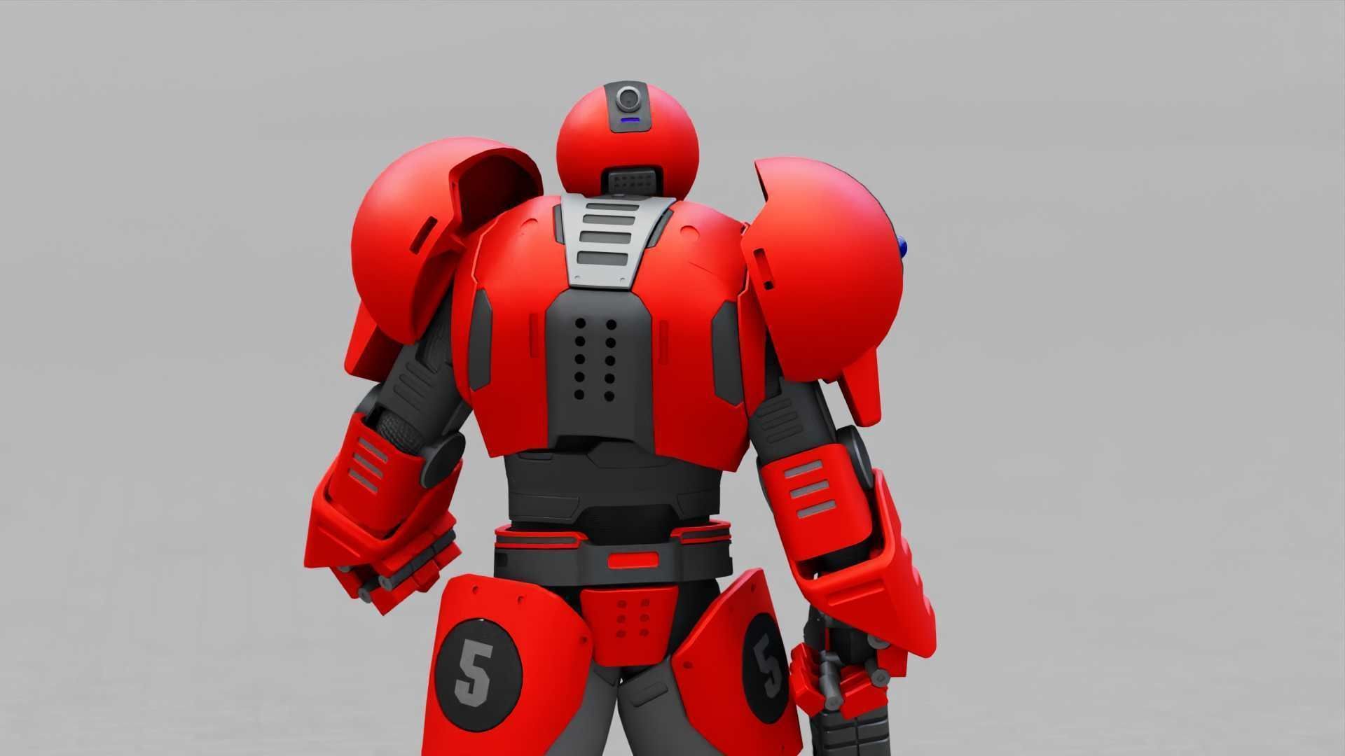 EXOSKELETON SOLDIER TROMOS RIGGED 3D model_29